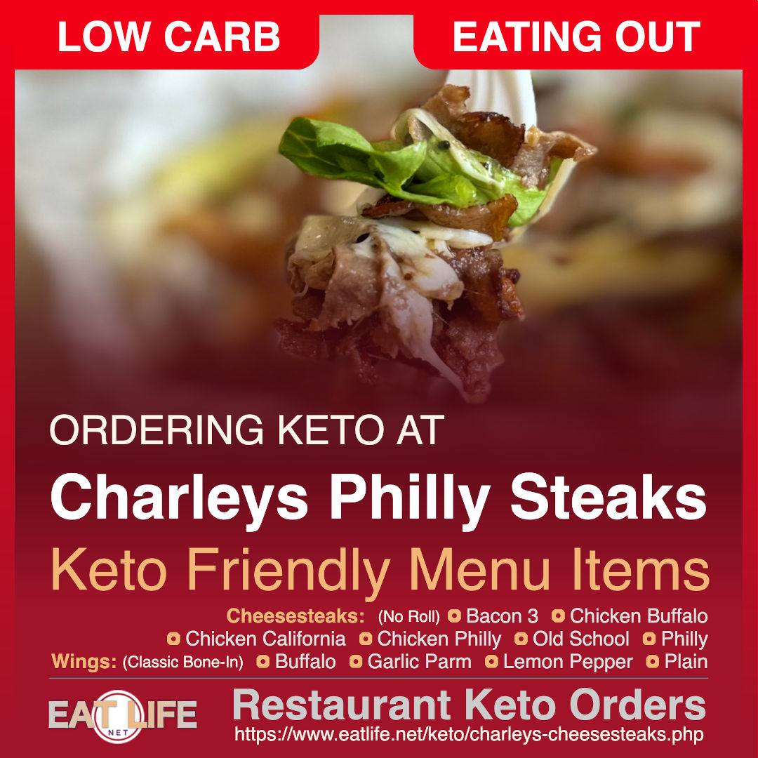 Keto at Charleys Philly Steaks