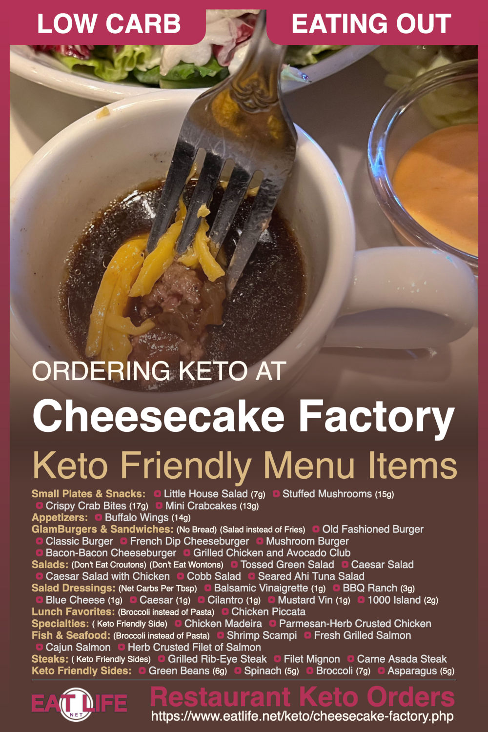 Keto at The Cheesecake Factory