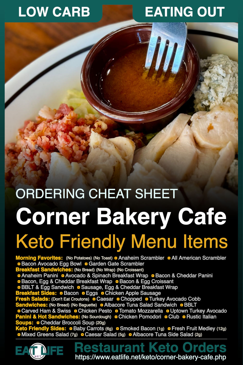 Keto at Corner Bakery Cafe