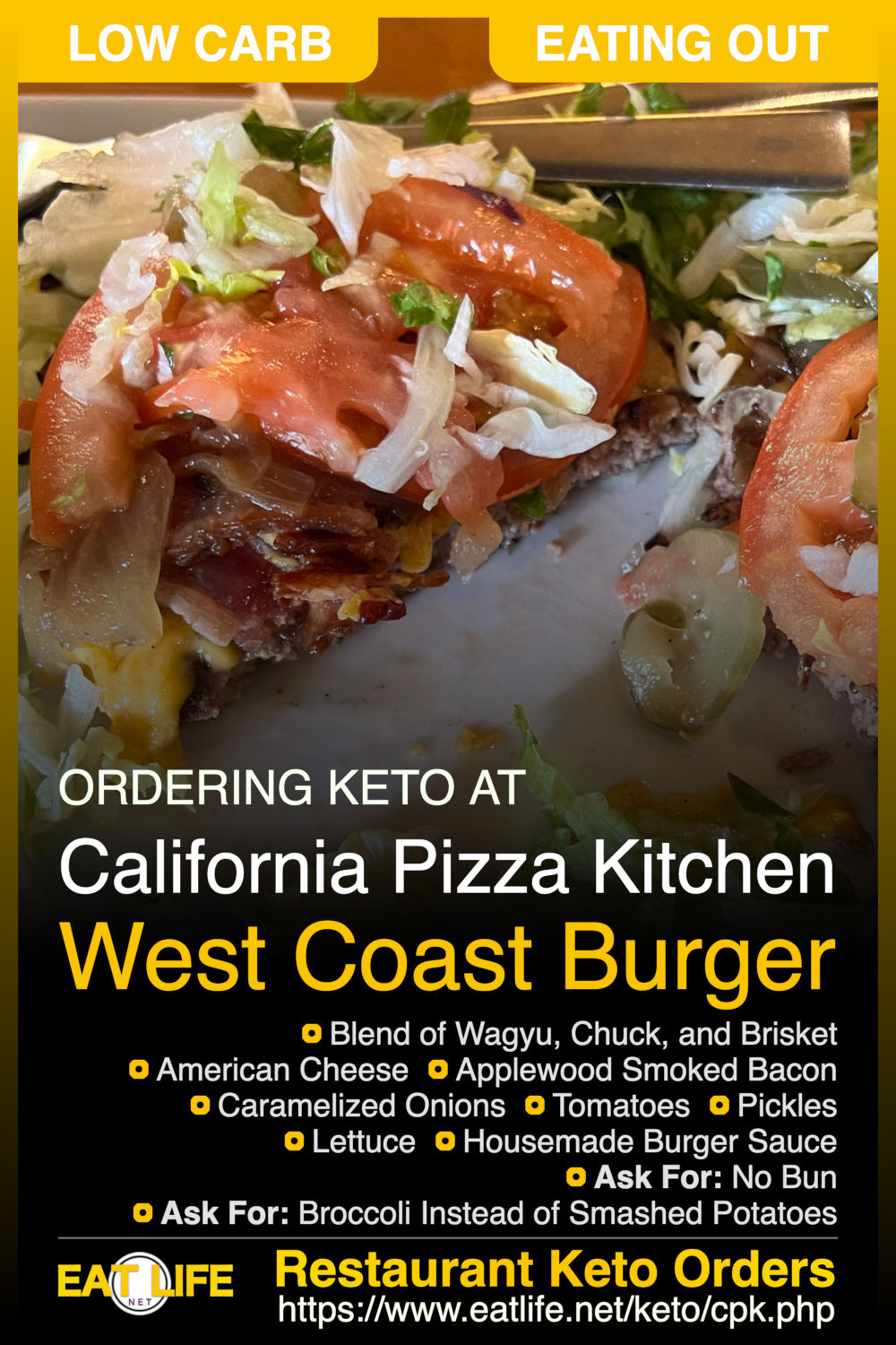 Cpk Keto West Coast Burger