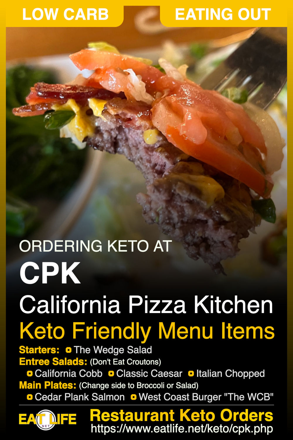 Keto at California Pizza Kitchen