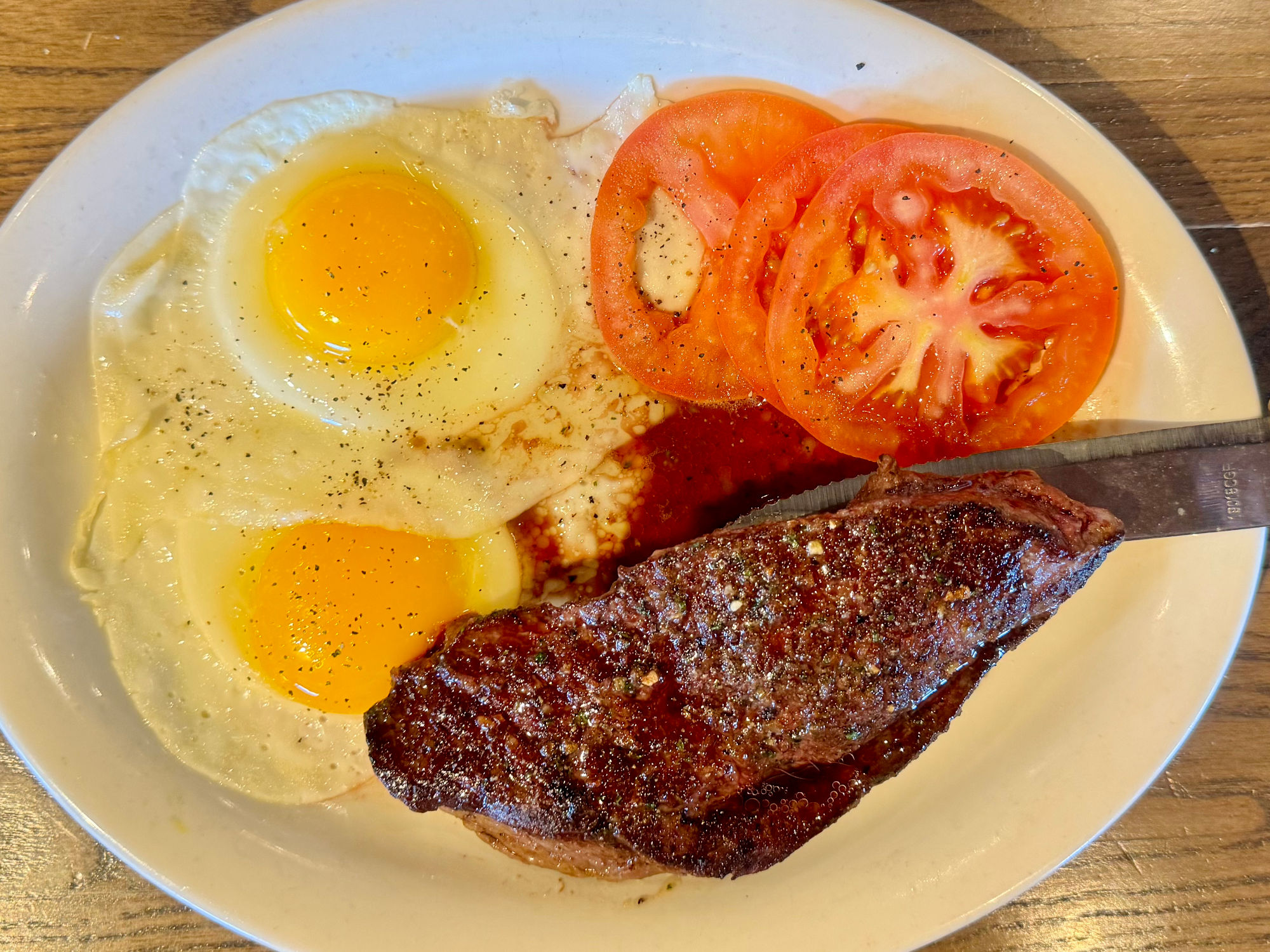 Cracker Barrel New York Strip Steak n' Eggs