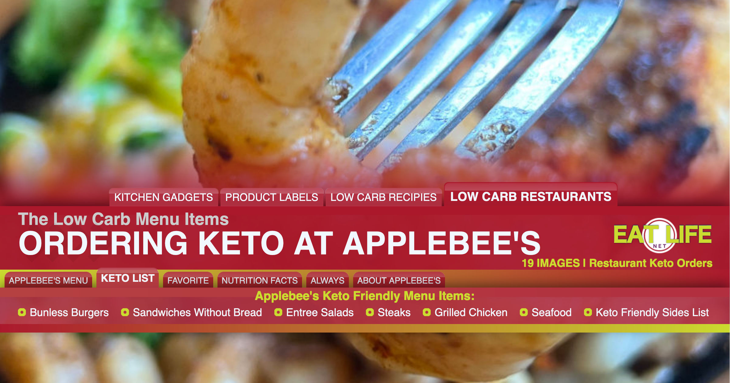 Low Carb at Applebee's