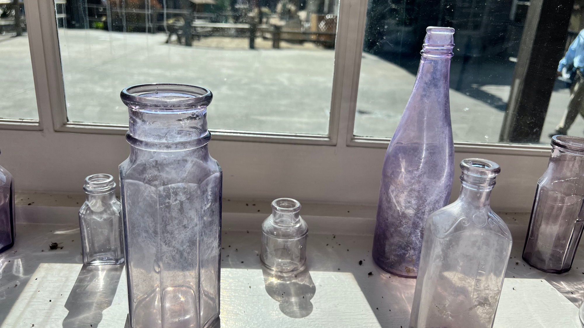 Vintage Antique Purple Bottles