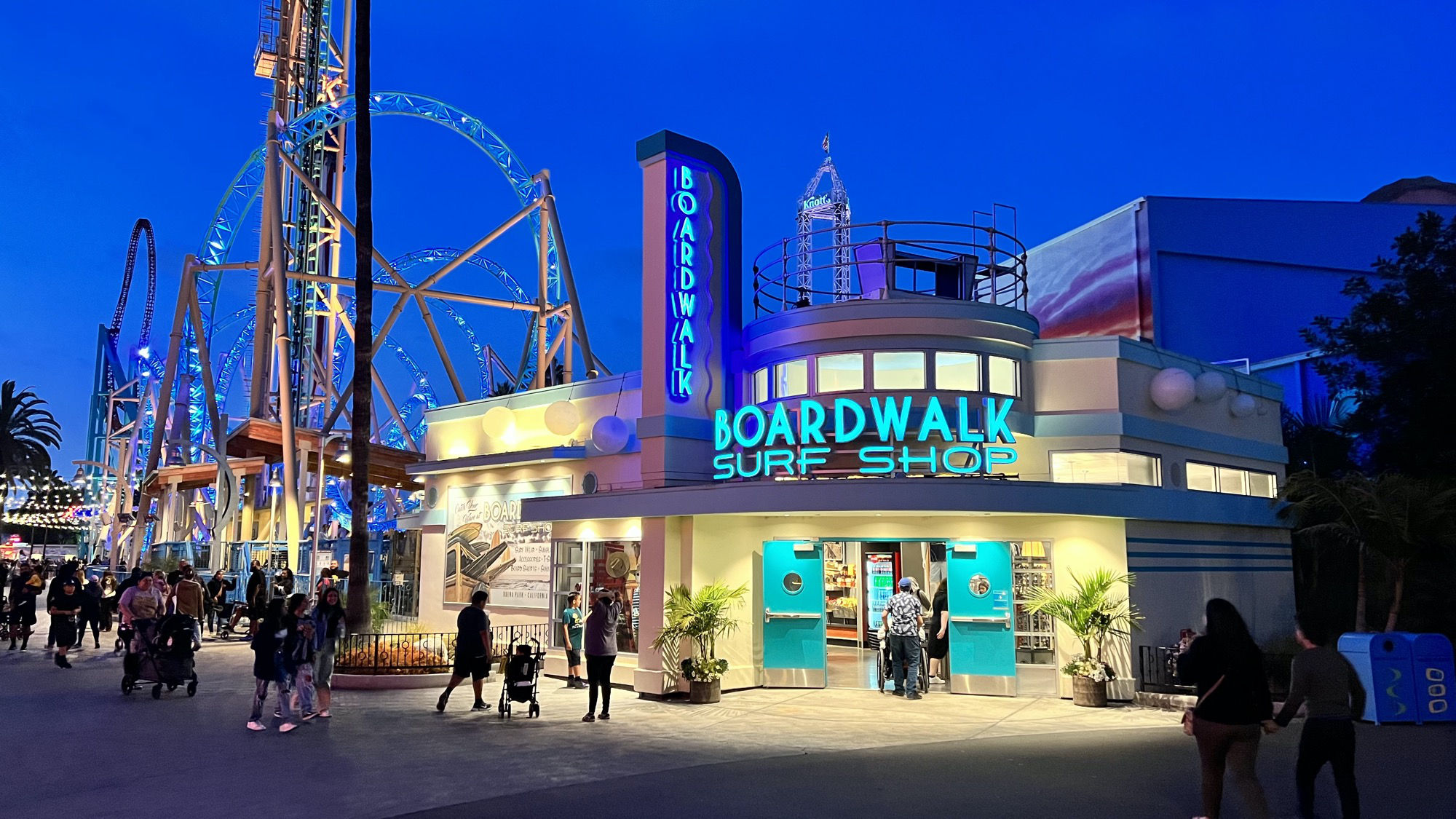 Boardwalk Surf Shop at Night