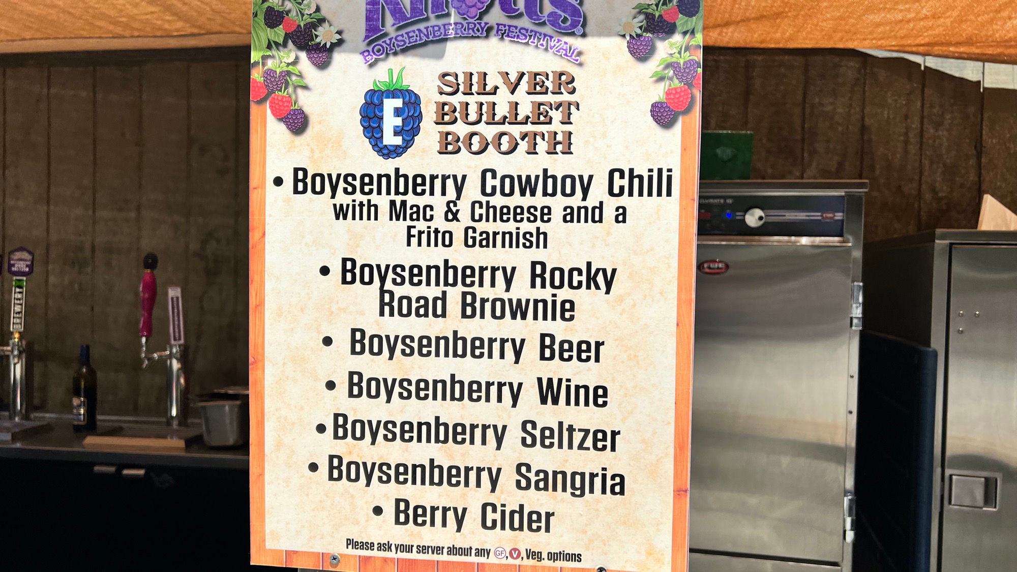 Boysenberry Festival Silver Bullet Booth