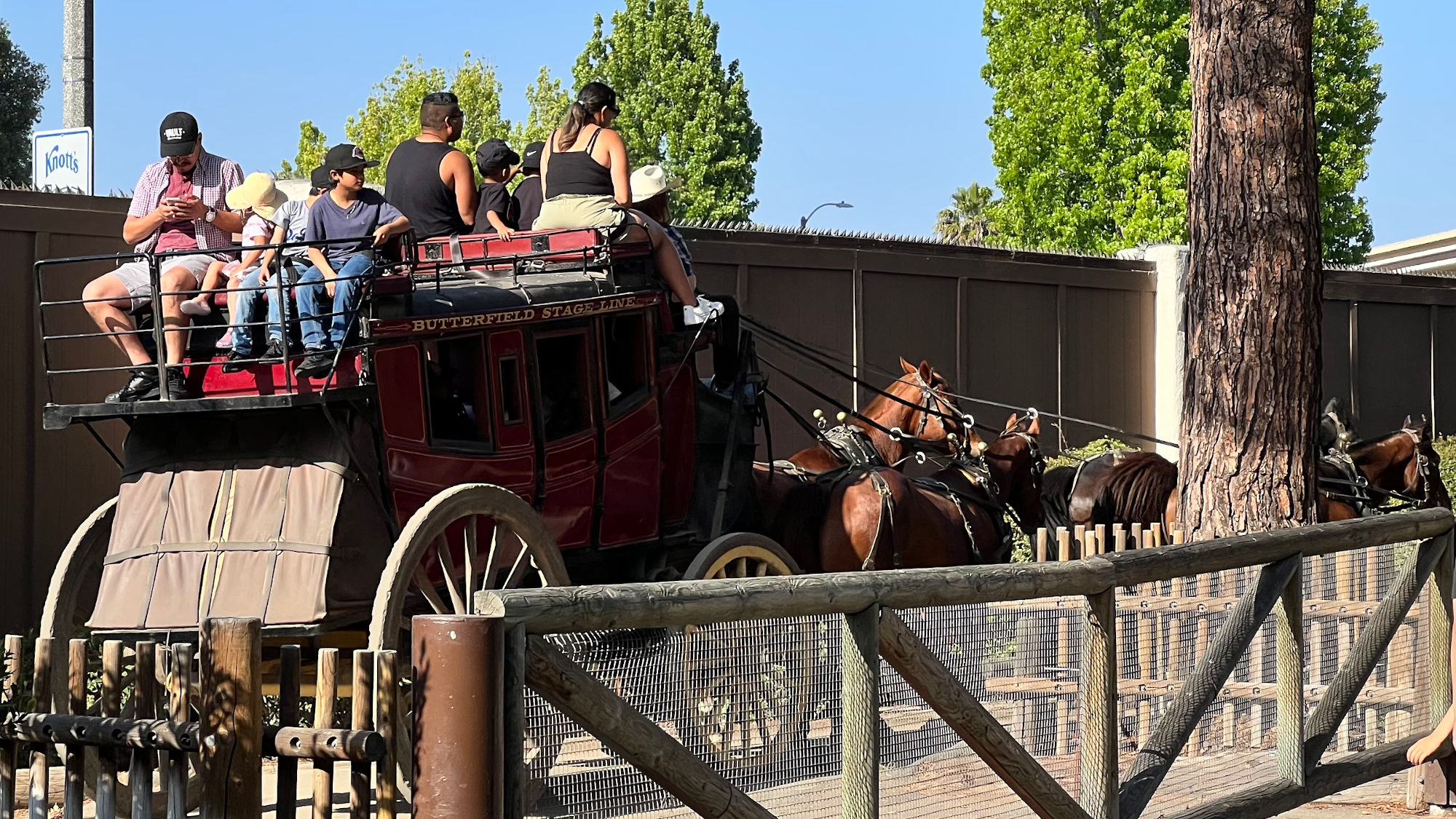 Butterfield Stagecoach going by Pig Pen's Mud Buggies