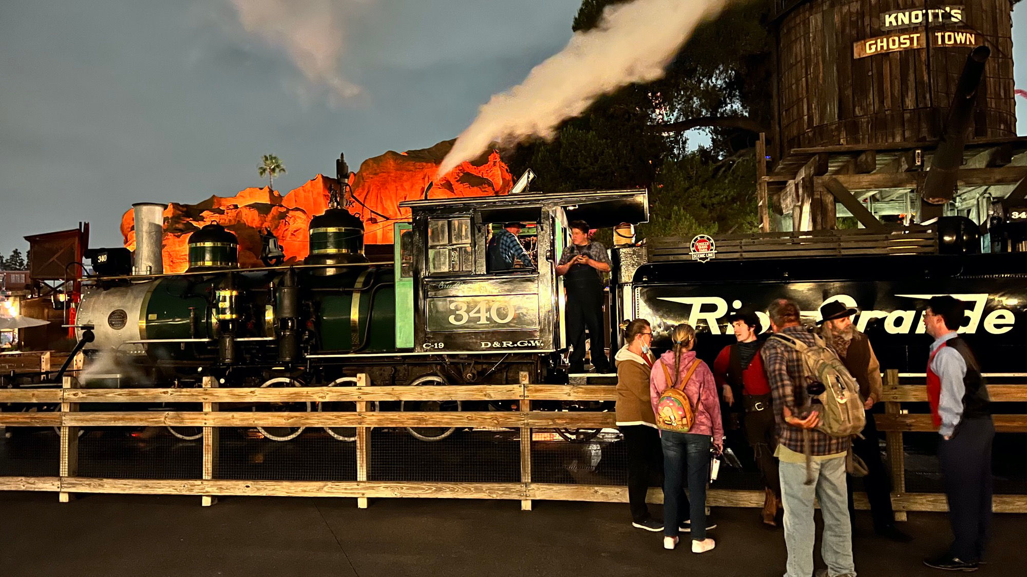 Calico Railroad at Night