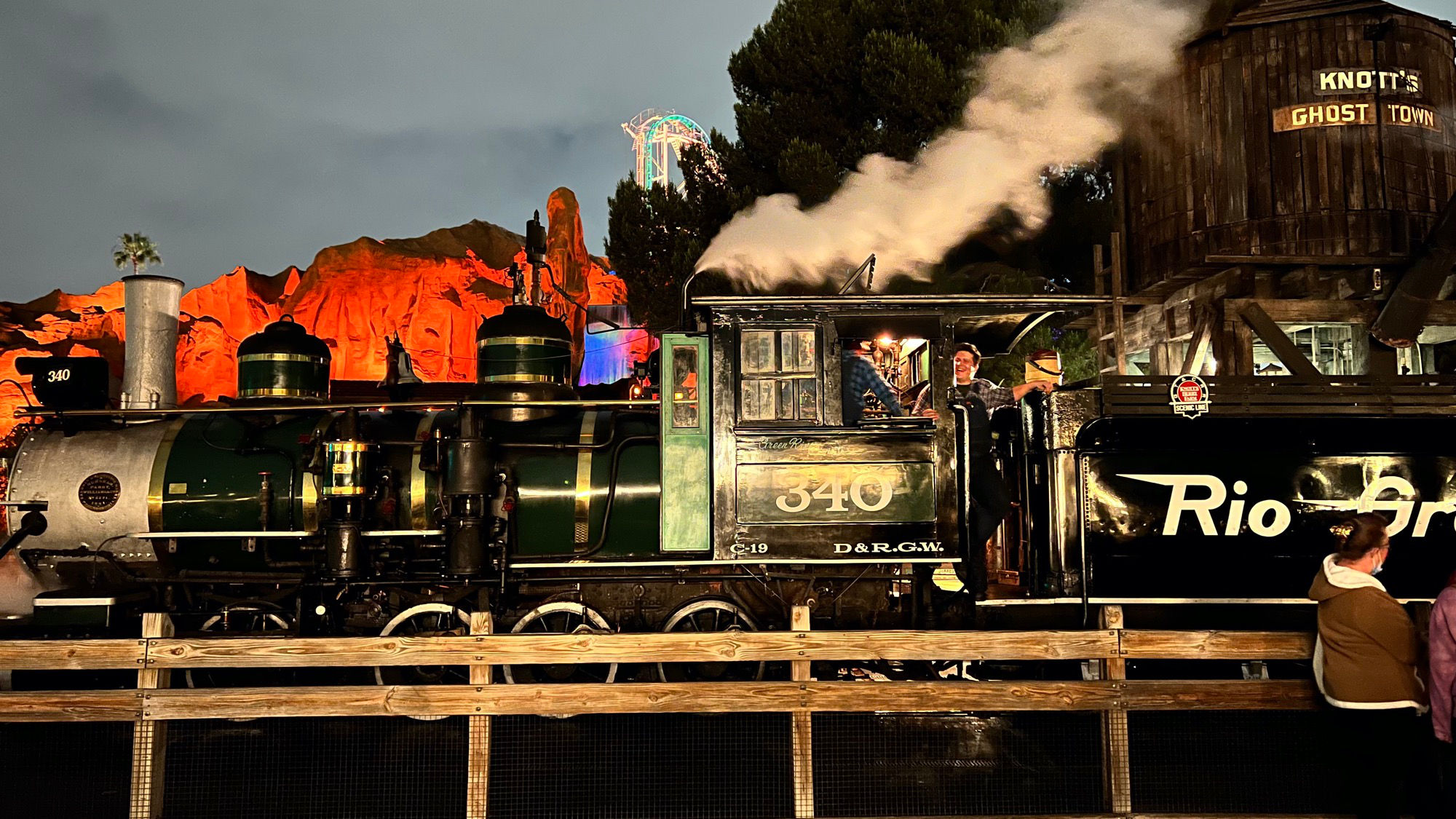 Calico Railroad at Night