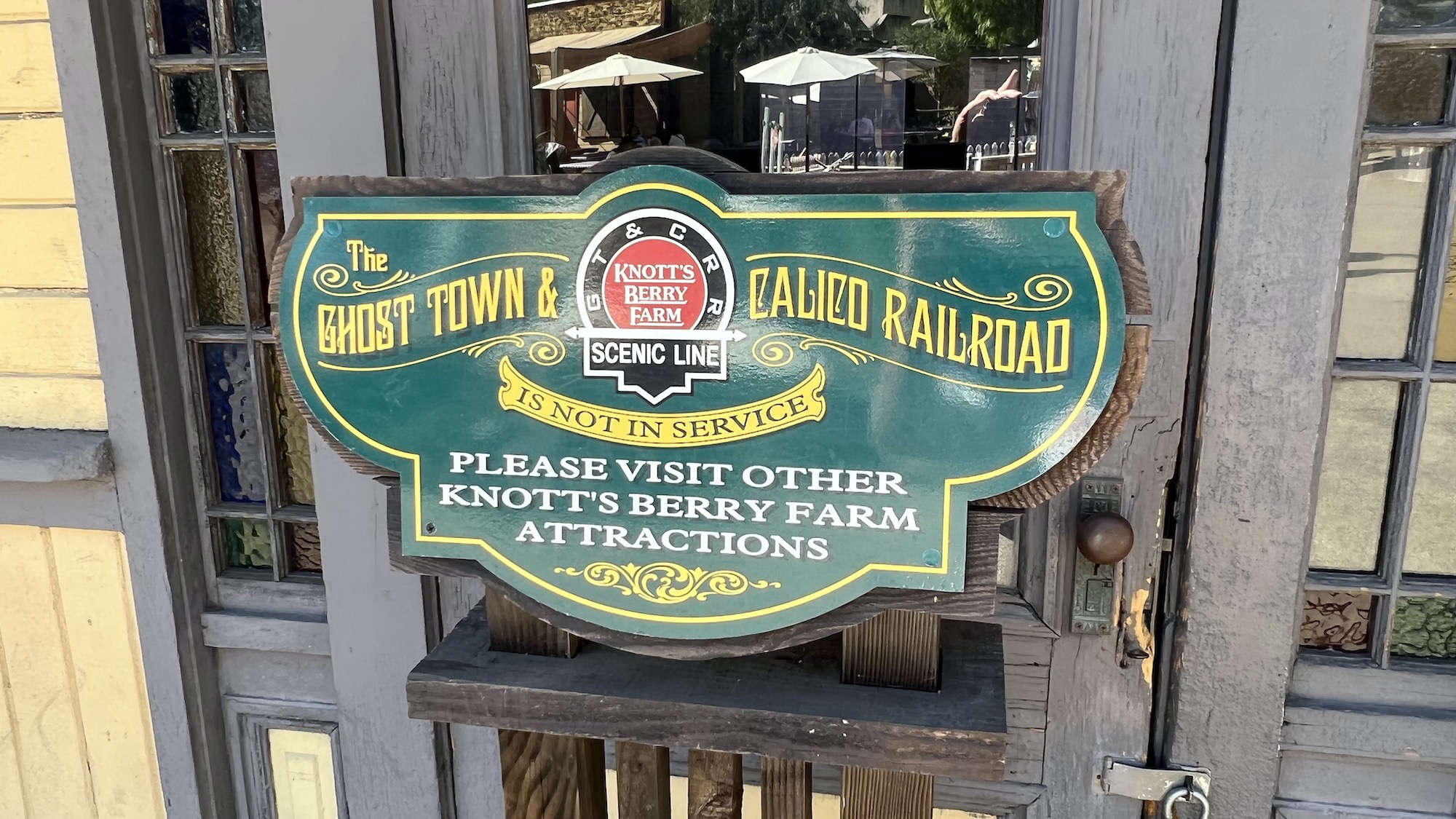 Calico Railway Not in Service Sign