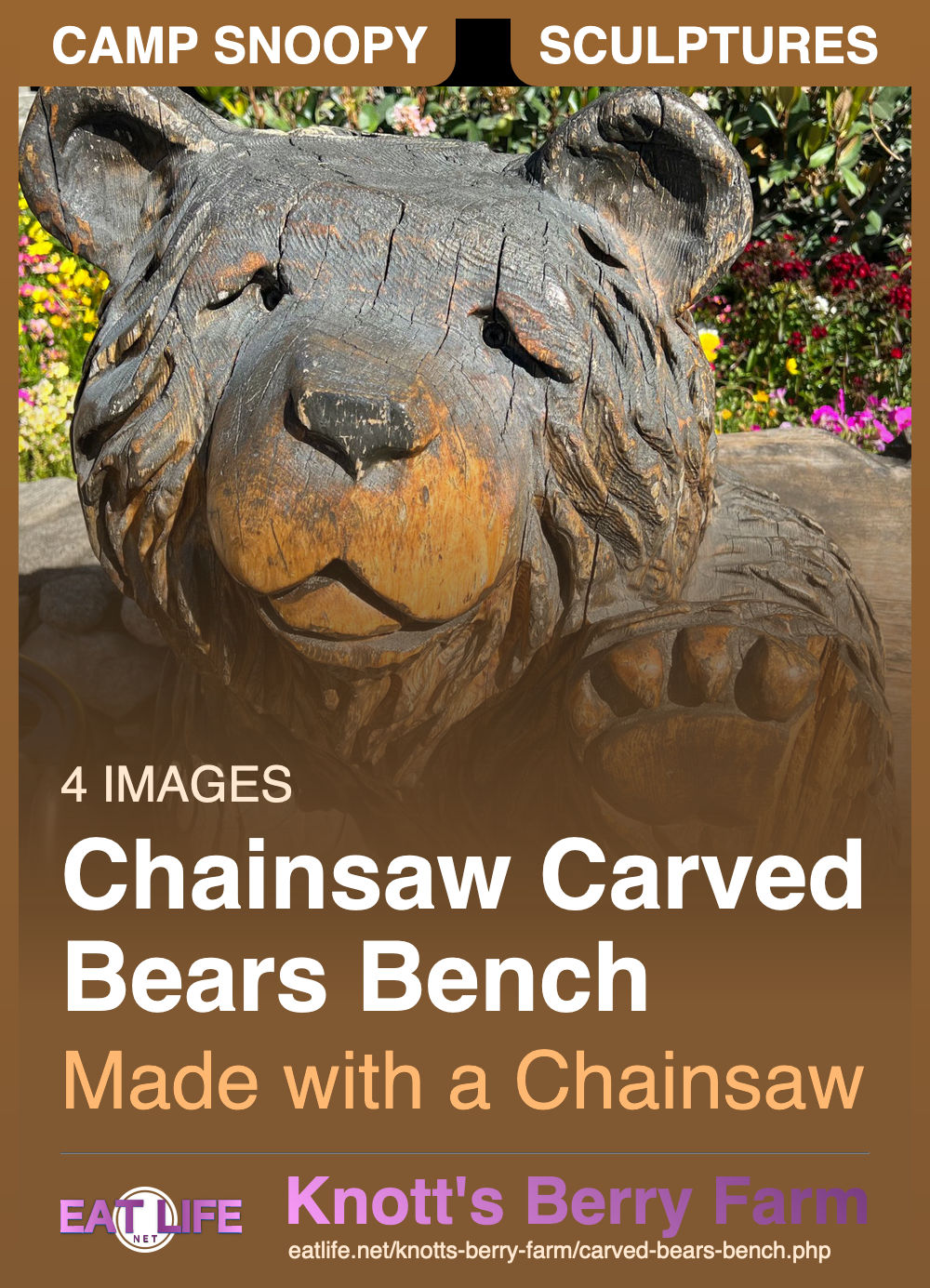 Carved Bears Bench