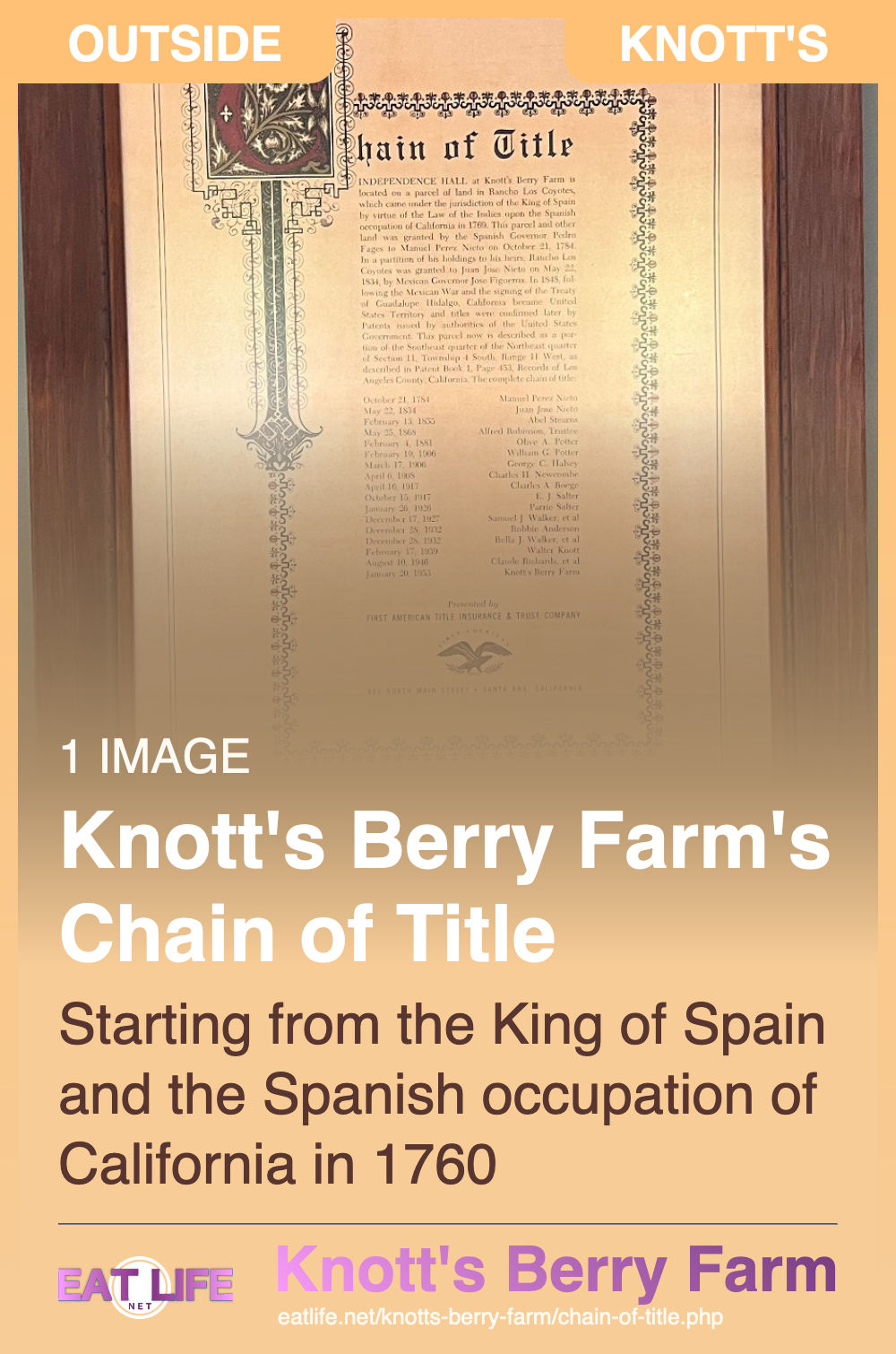Knott's Chain of Title
