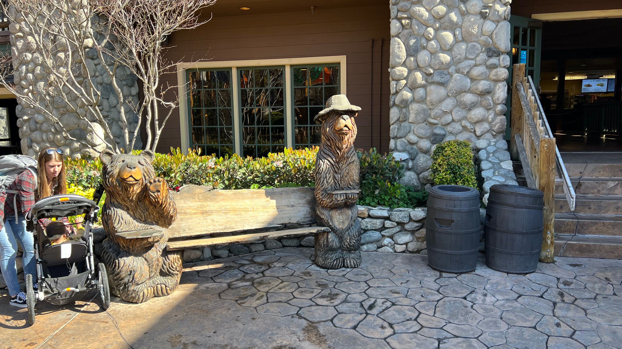 Knott's Berry Farm Carved Bears Bench