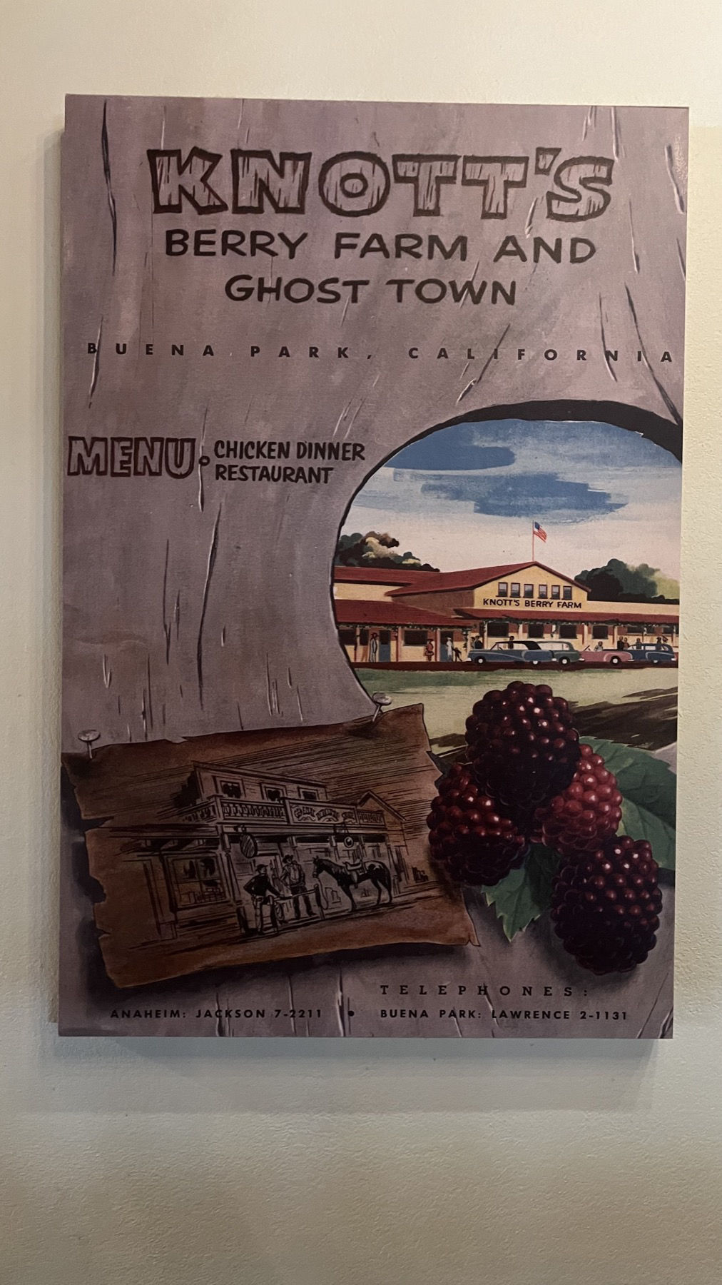 Mrs. Knott's Chicken Dinner Restaurant Old Menu