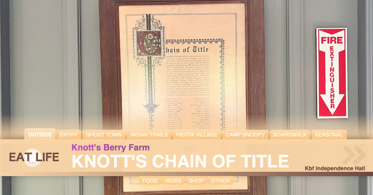 Knott's Chain of Title
