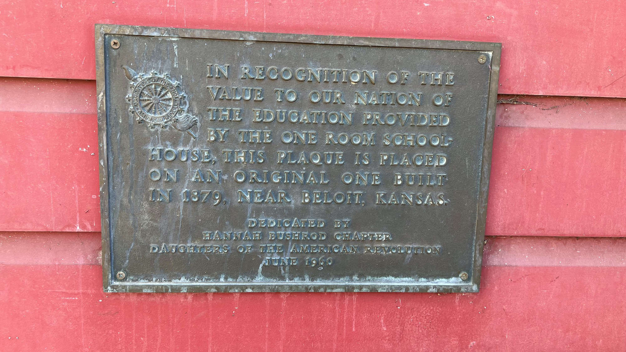 The Old School House In Recognition Plaque