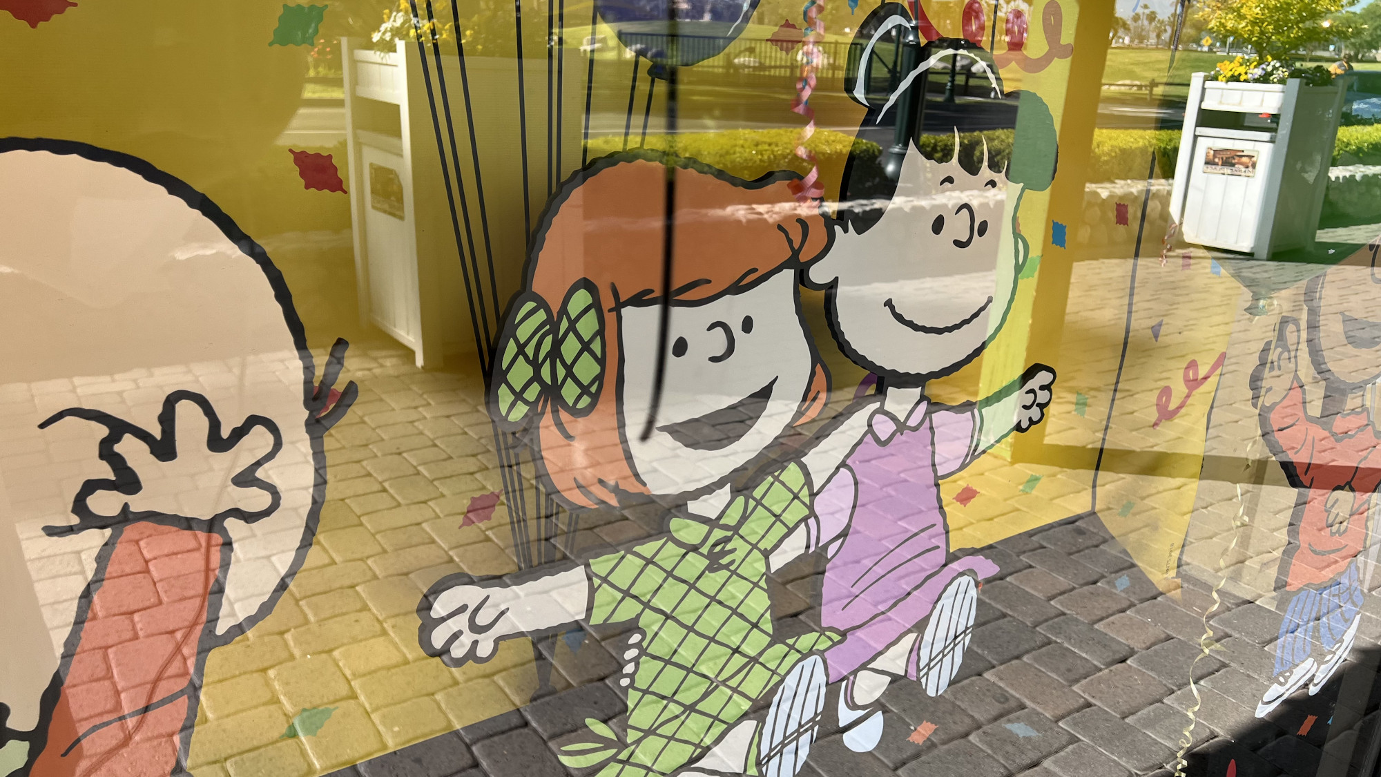 Virginia's Gift Shop Peanuts Window Display