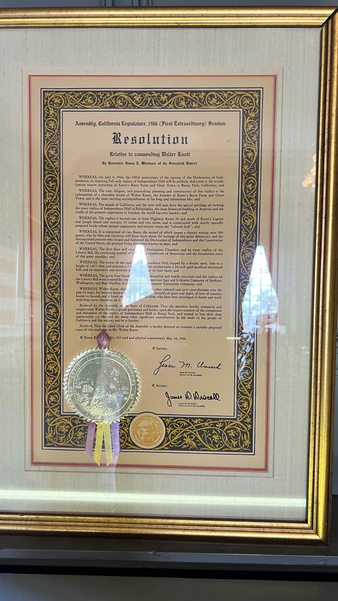 California Legislature Commendation