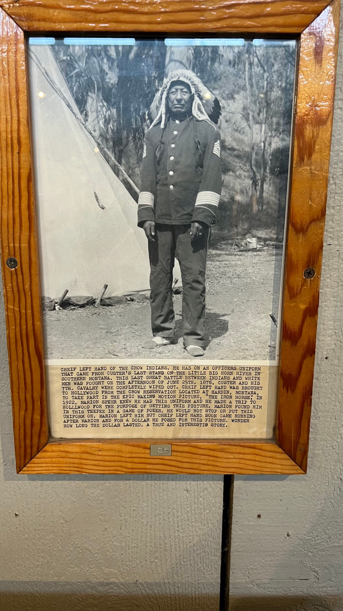 Western Trails Museum Chief Left Hand