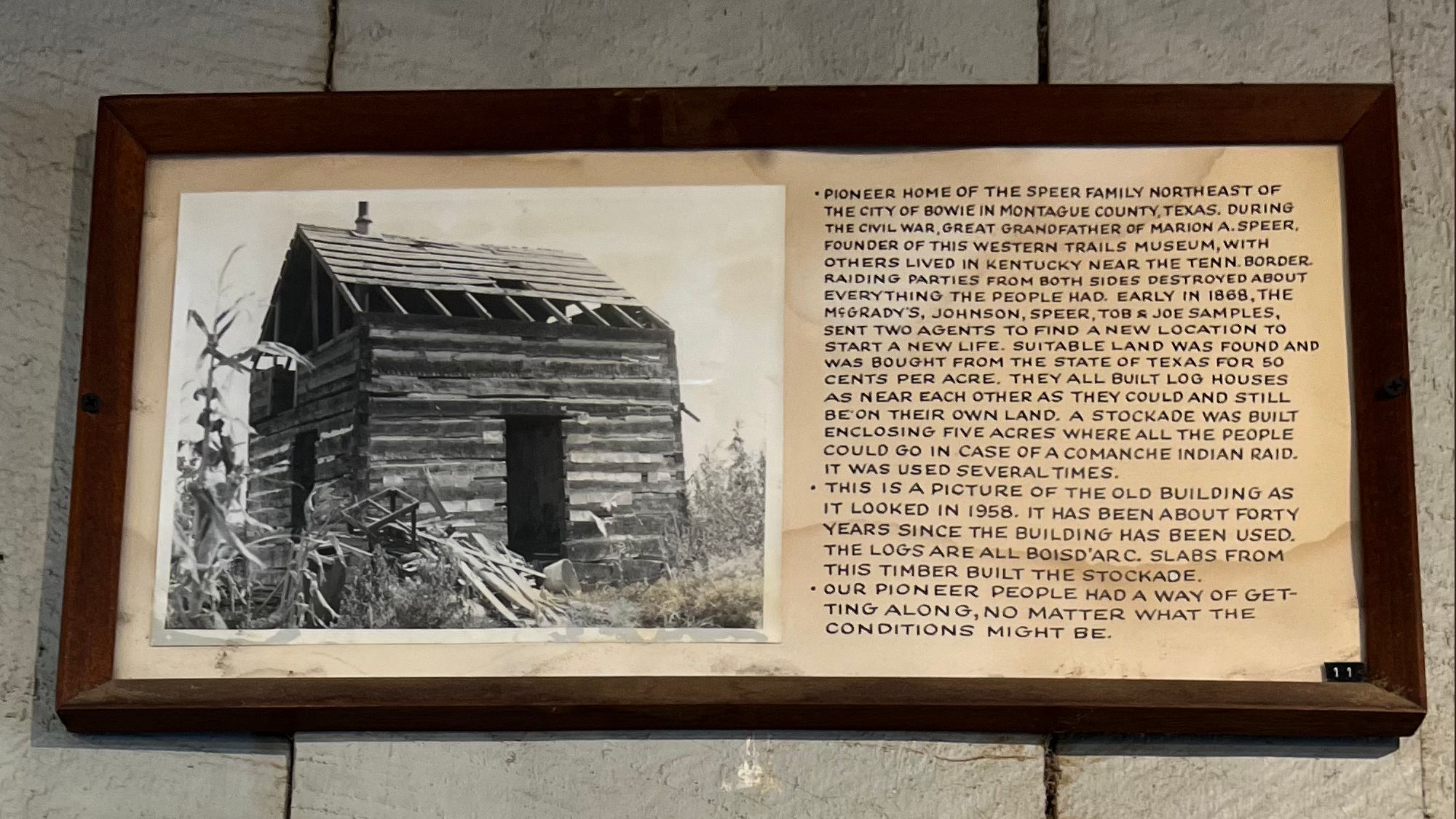 Western Trails Museum Pioneer Home