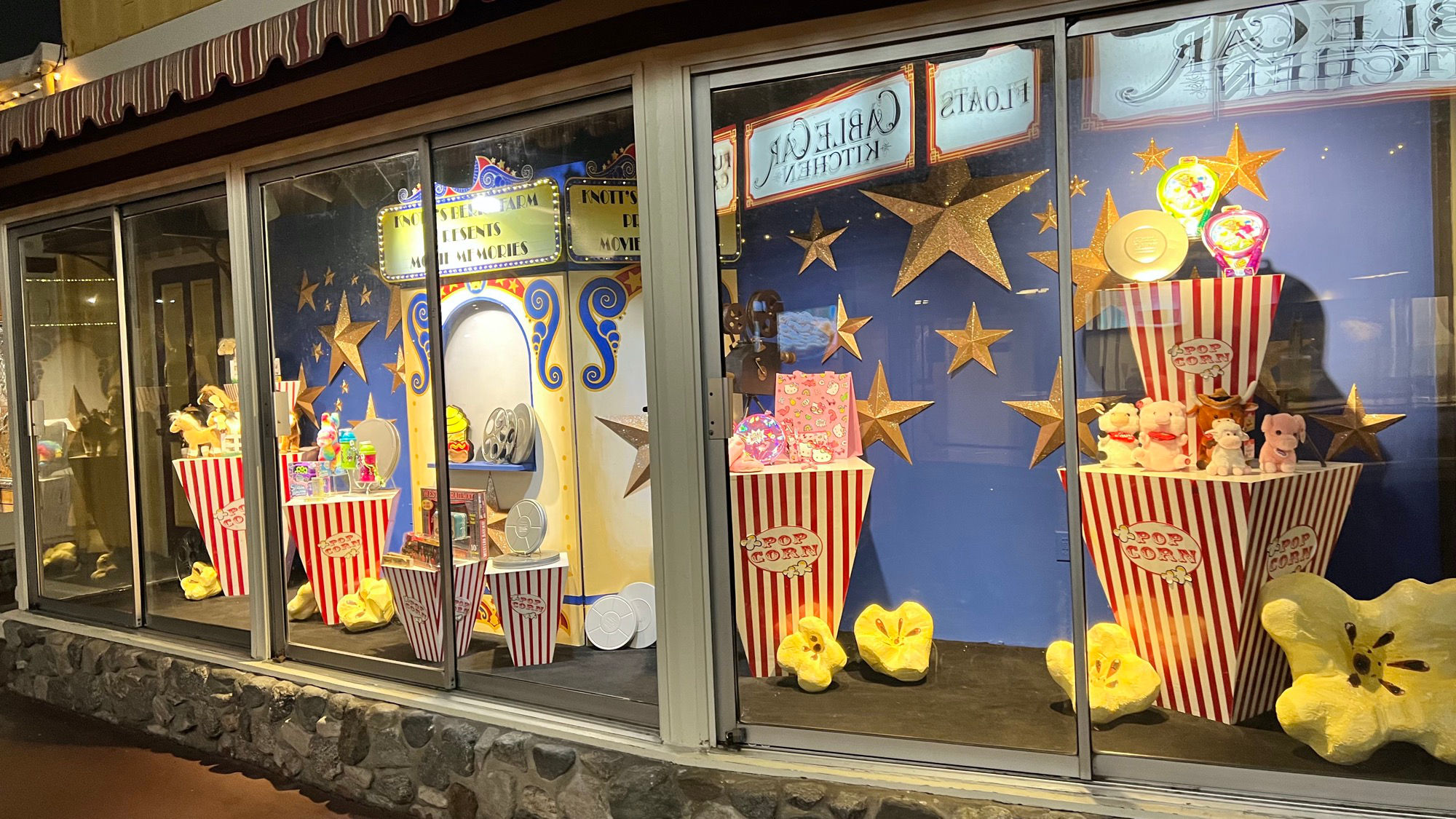 Virginia's Gift Shop Window Display Popcorn
