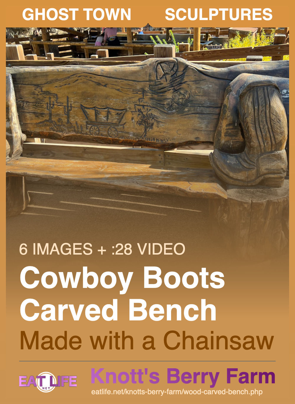Carved Boots Bench