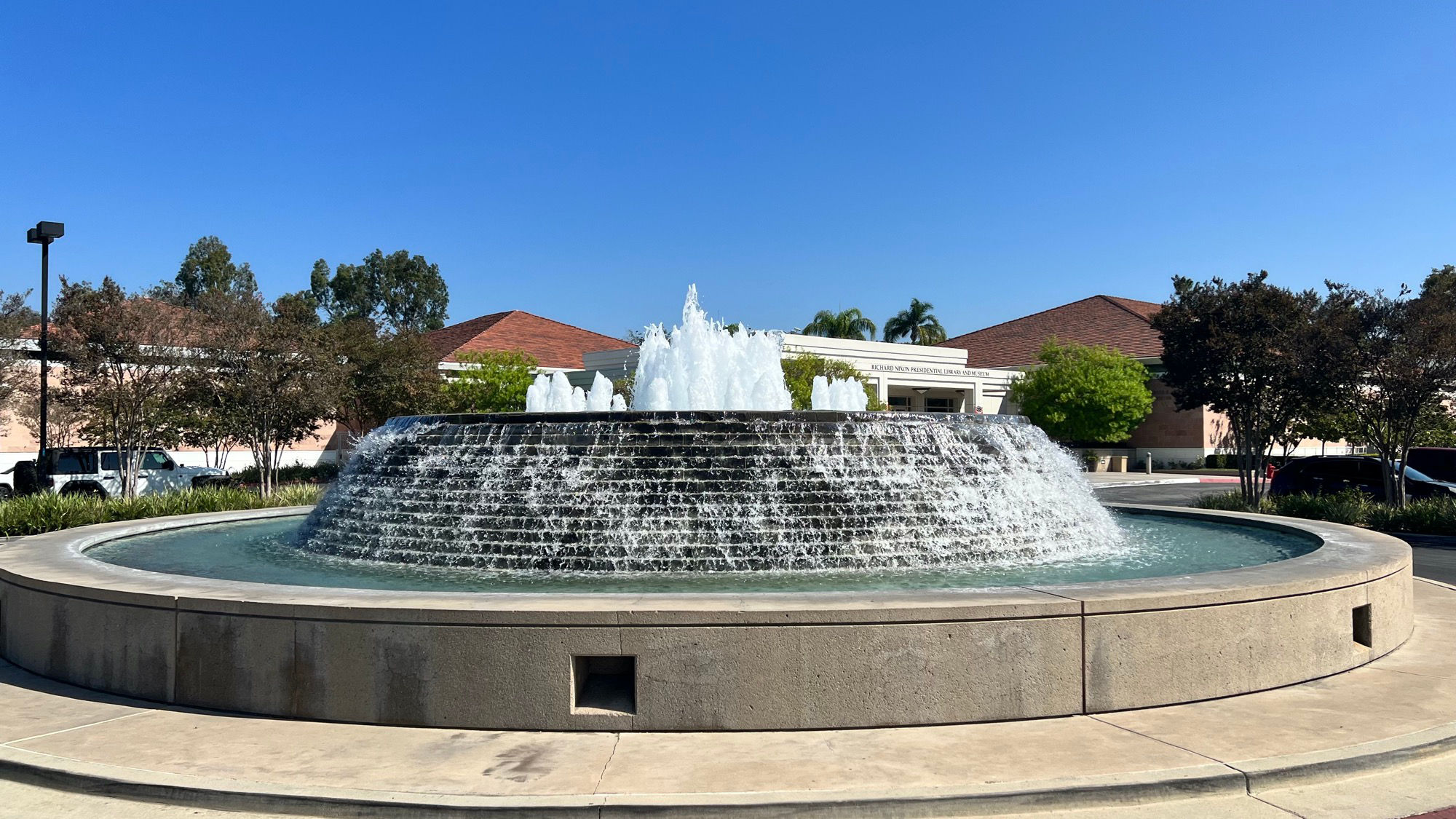 Nixon Library Entrance Fountain