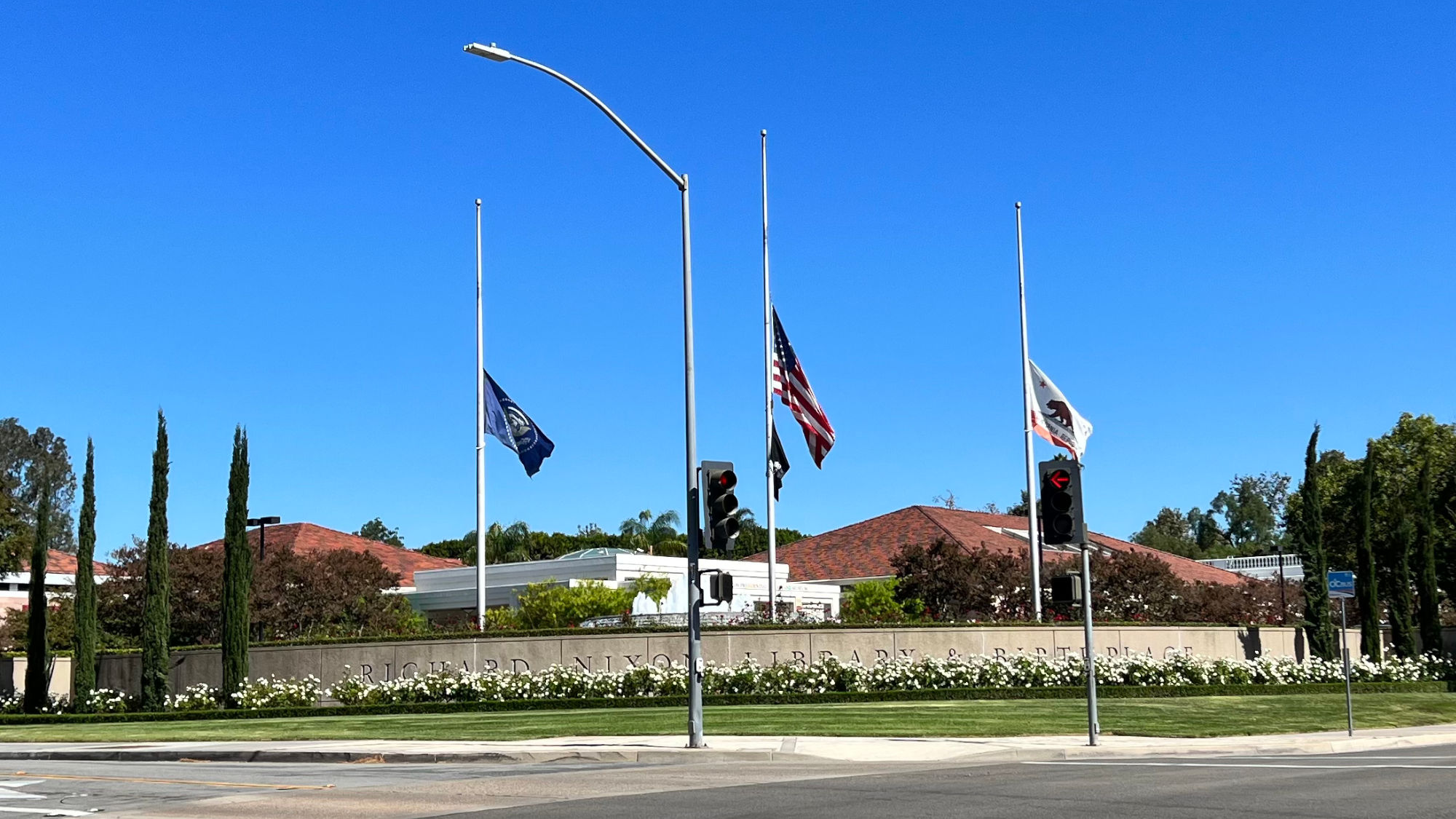 Nixon Library Half Staff