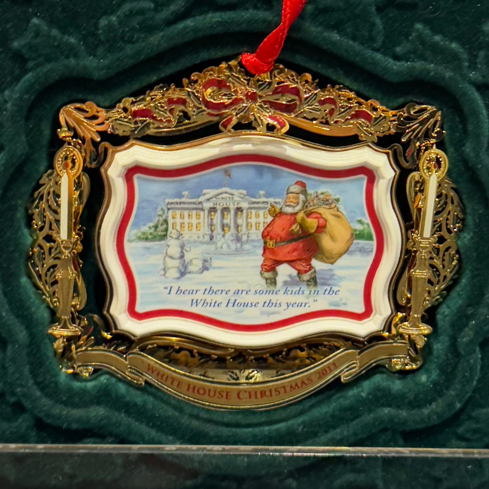 White House Christmas Ornament 2011