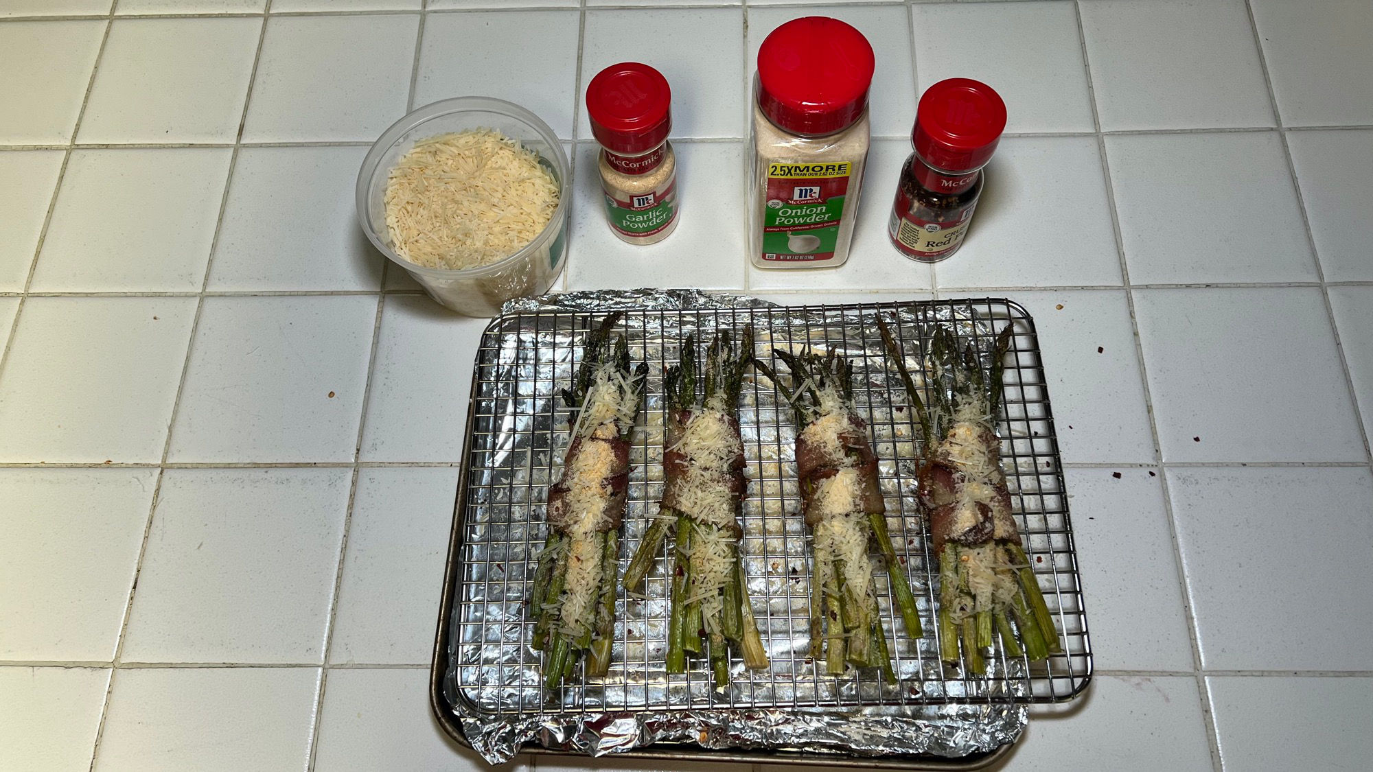 Bacon Wrapped Asparagus Add Spices