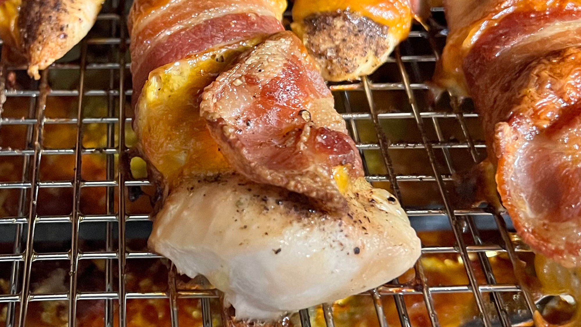 Bacon Wrapped Cheesy Chicken Finished