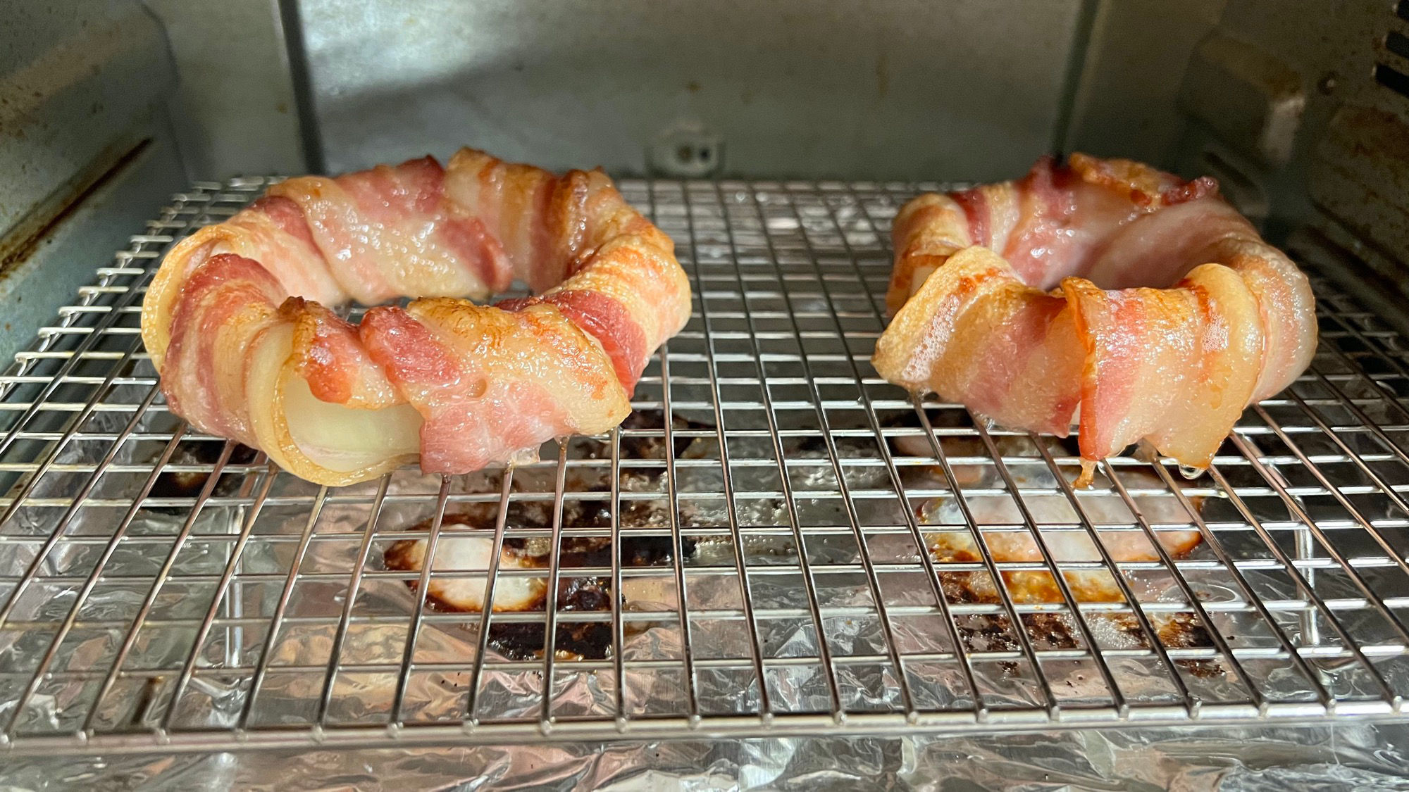 Bacon Wrapped Onion Rings Check