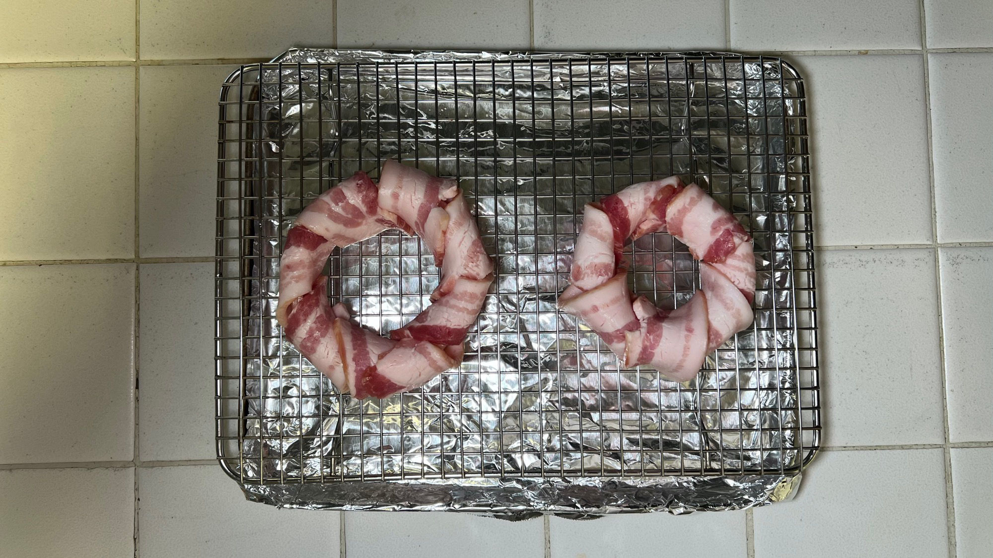 Bacon Wrapped Onion Rings Rack