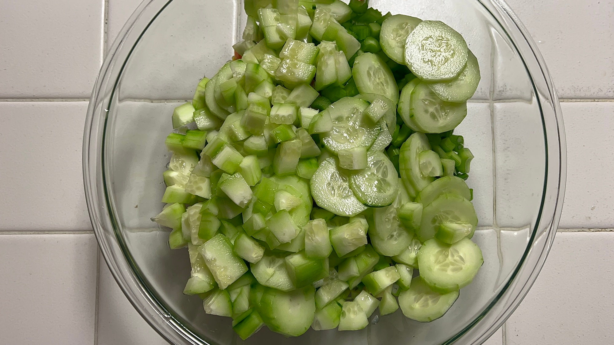 Creamy Cucumber Salad Cucumber Chunks