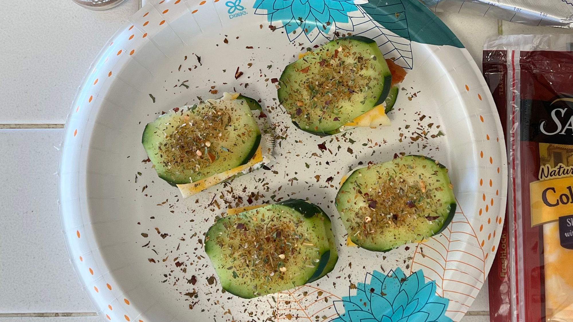 Cucumber Bacon Cracker Cuts Spices