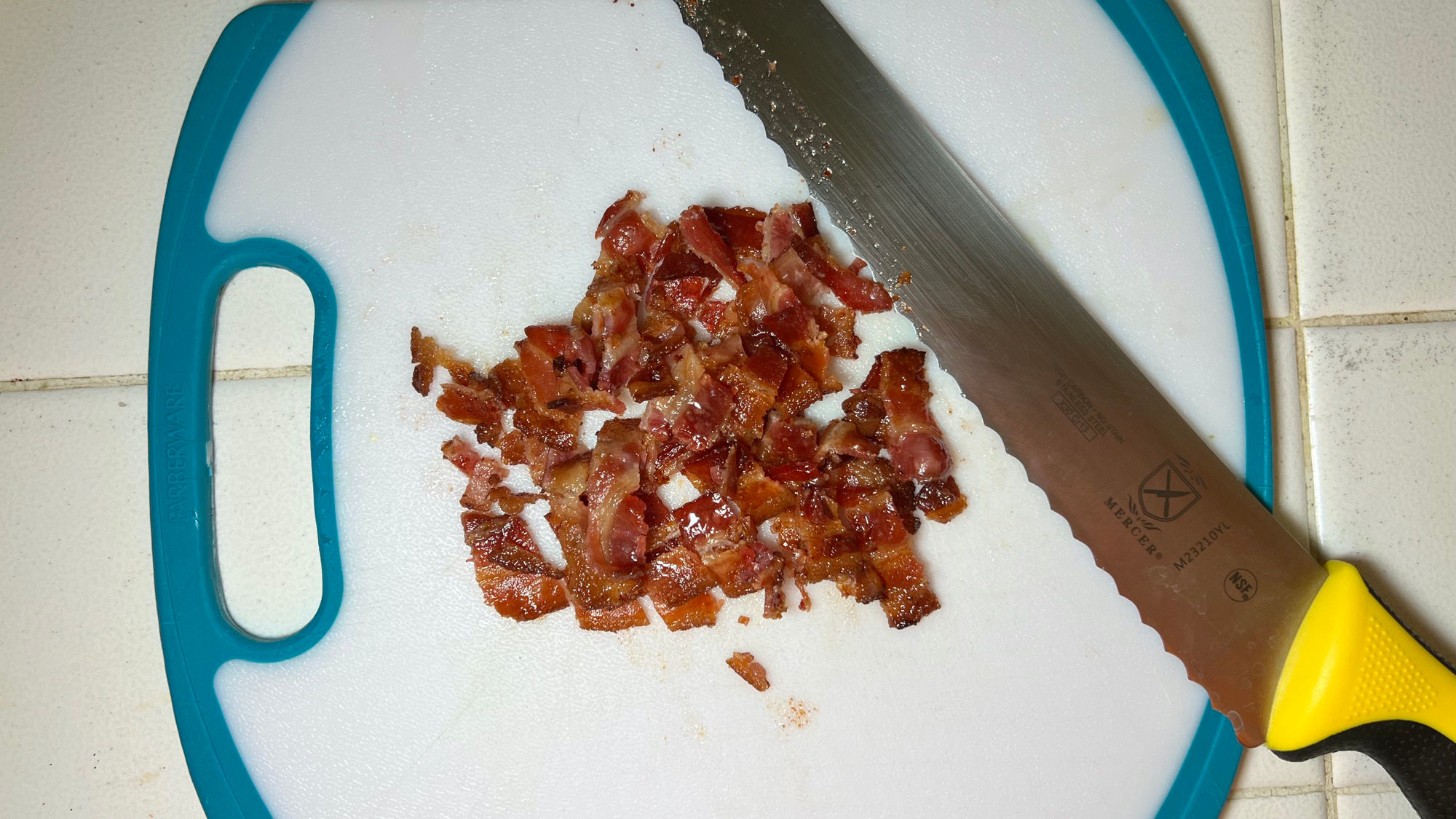 Egg Salad Chop Bacon