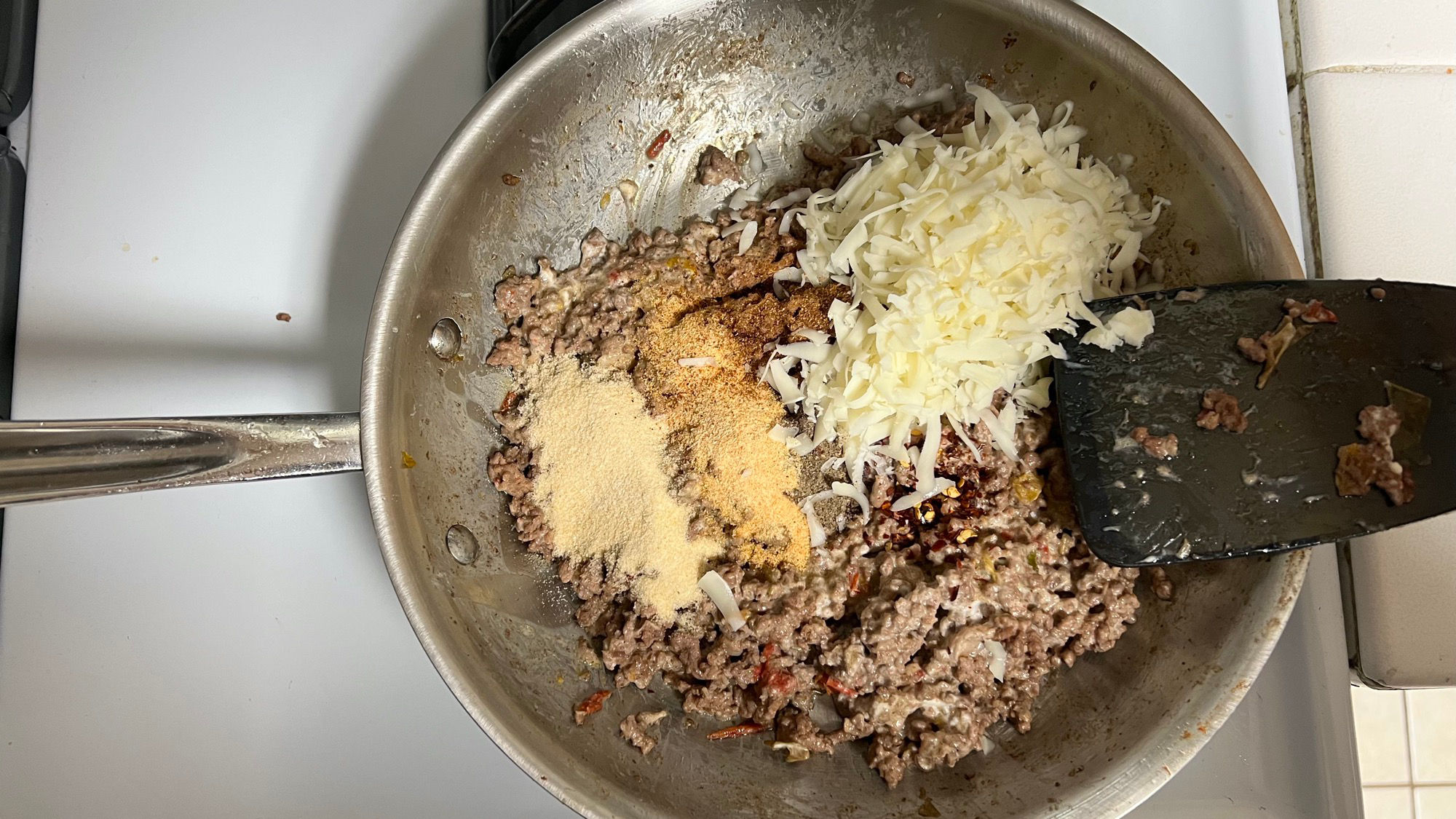 Ground Beef Casserole Add Half the Mozzarella