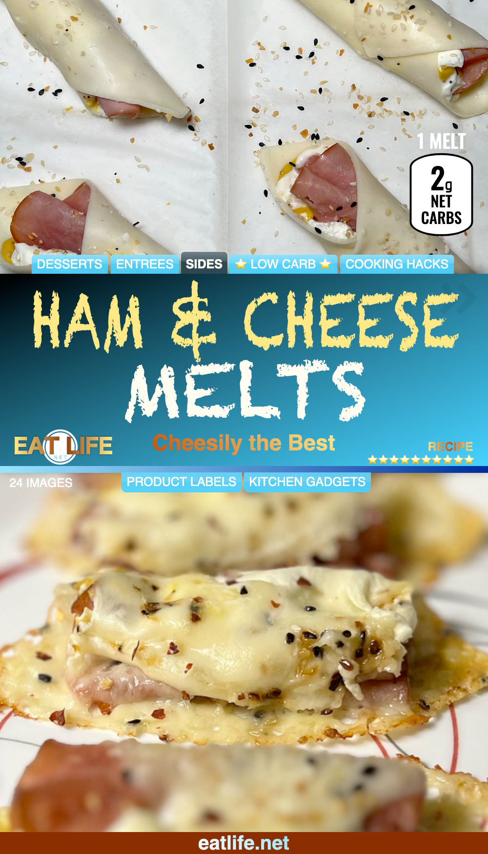 Ham and Cheese Melts