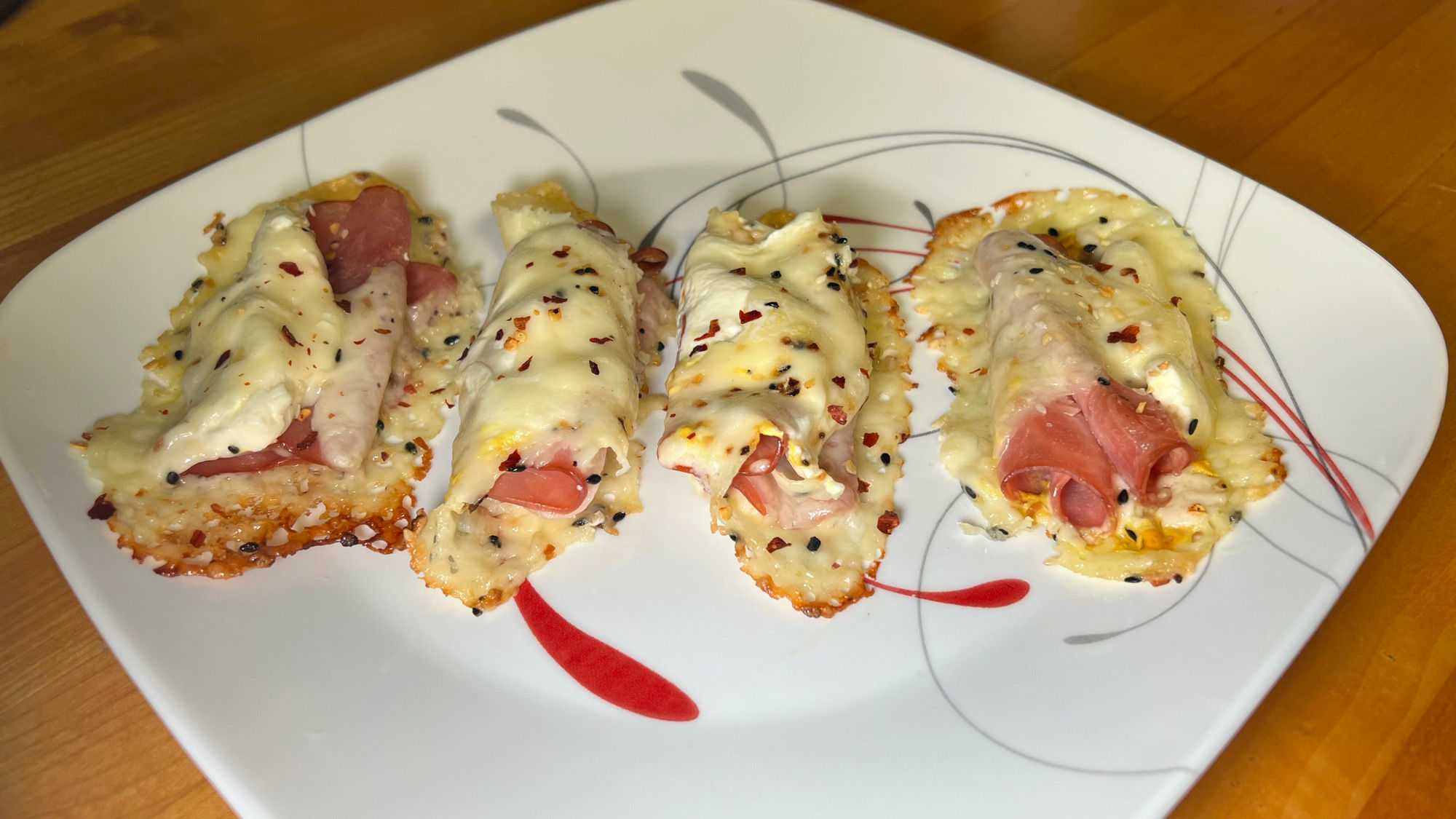 Ham and Cheese Melts Plated