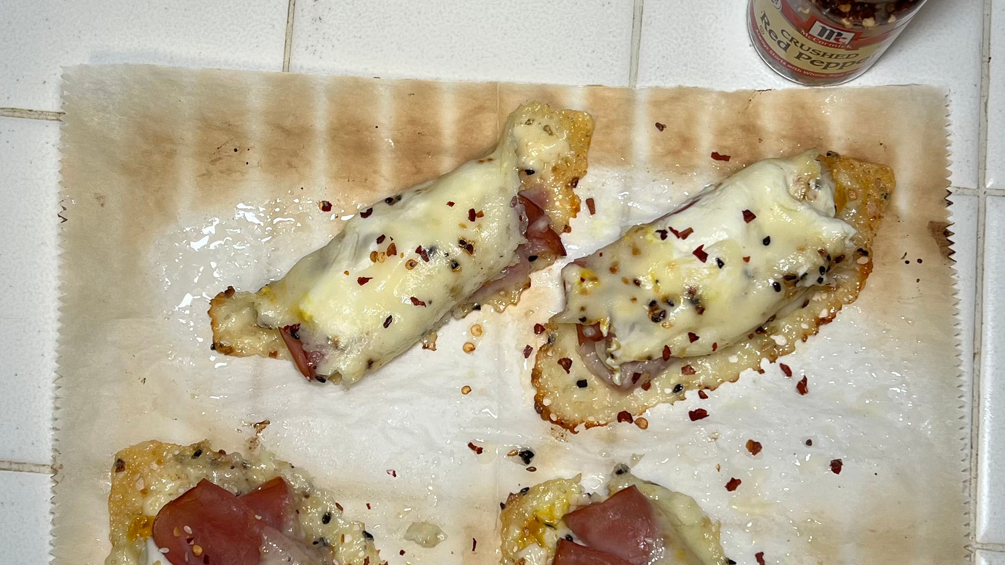 Ham and Cheese Melts Red Pepper Flakes