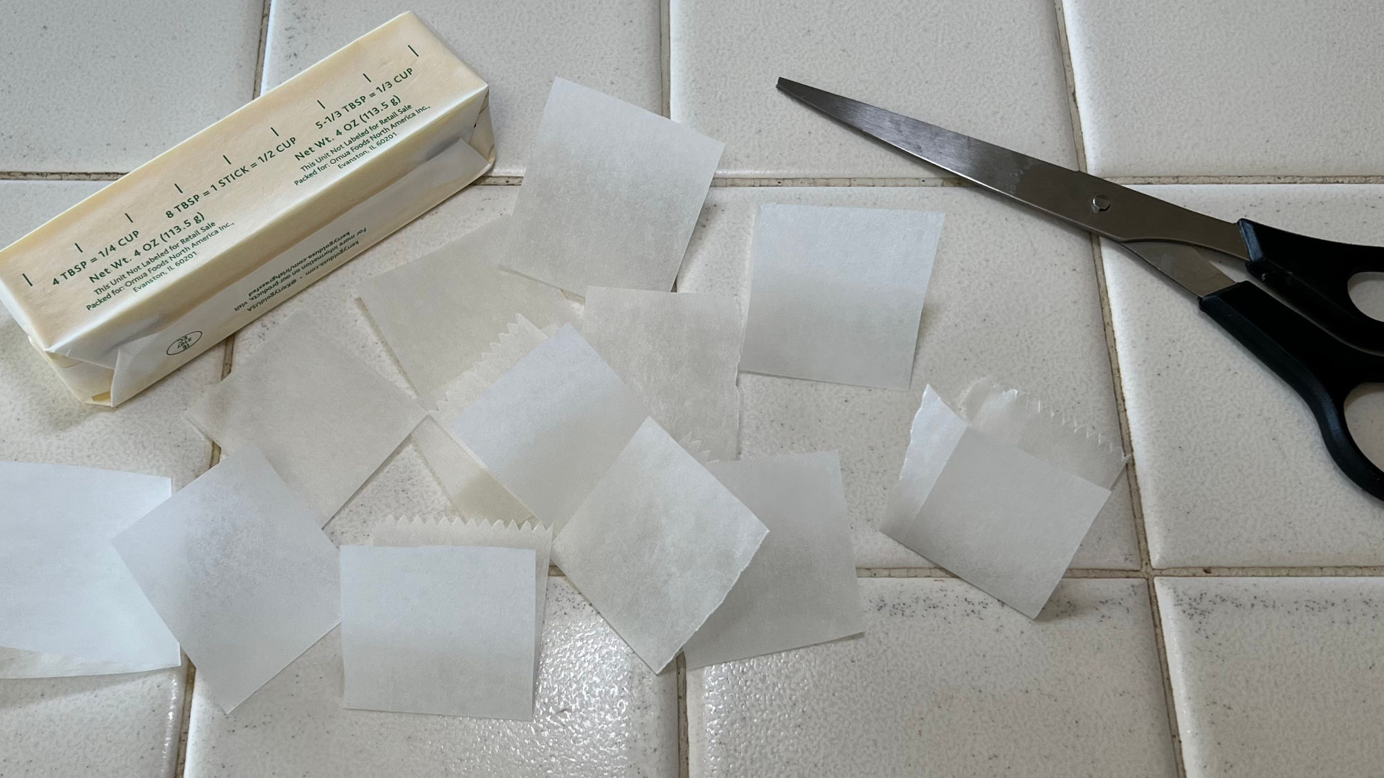 Individual Butter Pats Sticks Cut