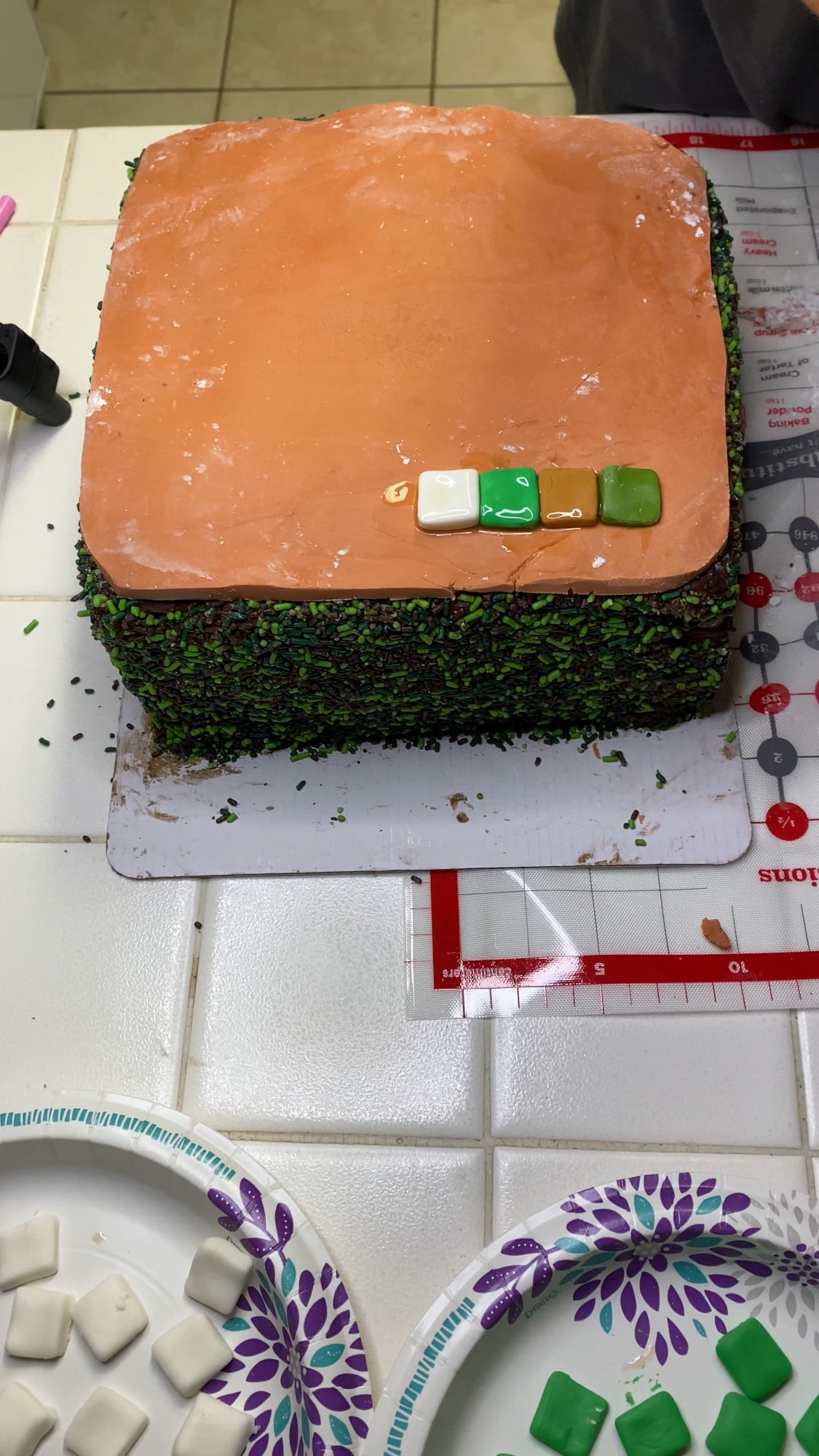 Minecraft Cake Fondant
