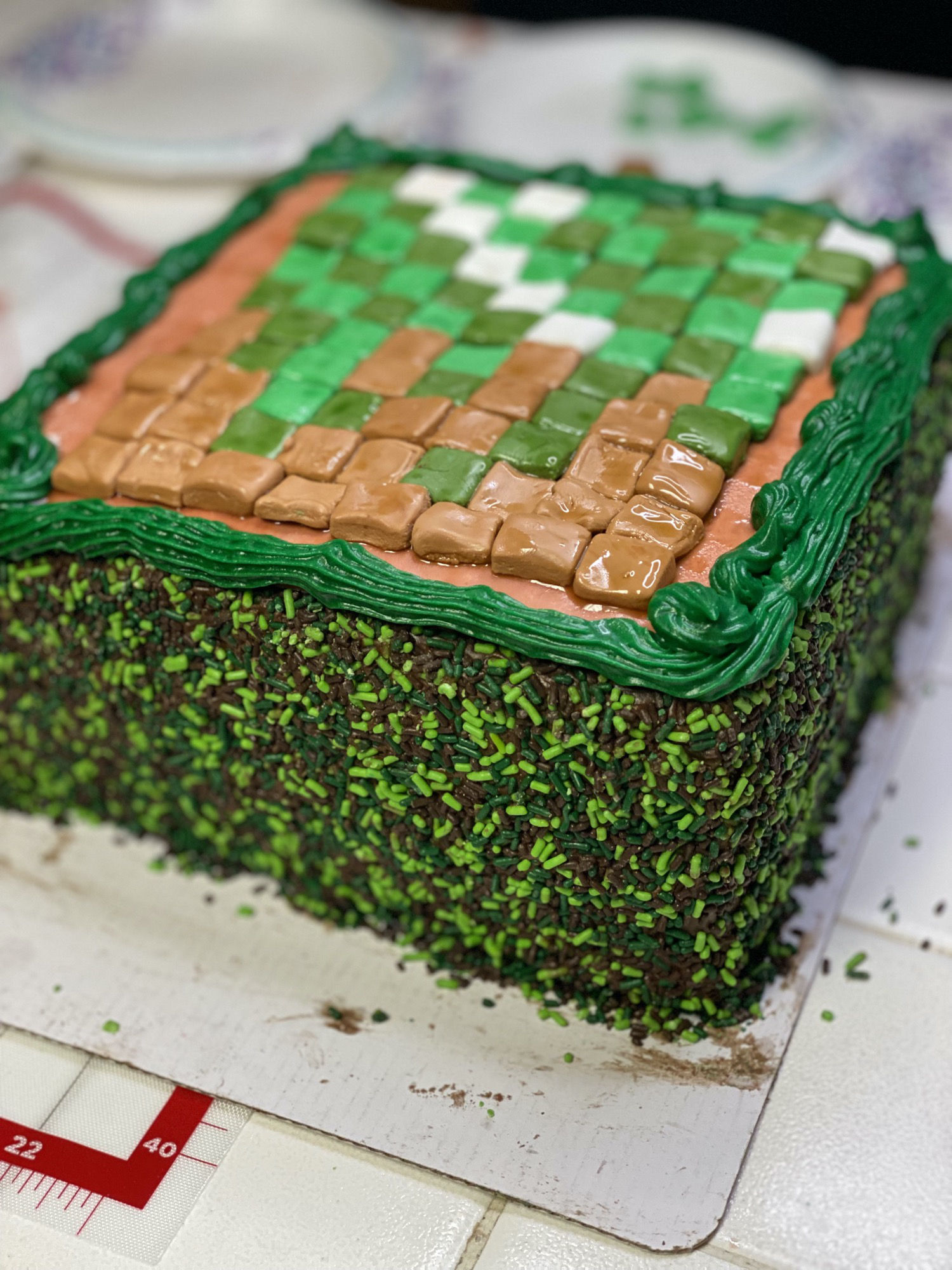 Minecraft Cake Finished