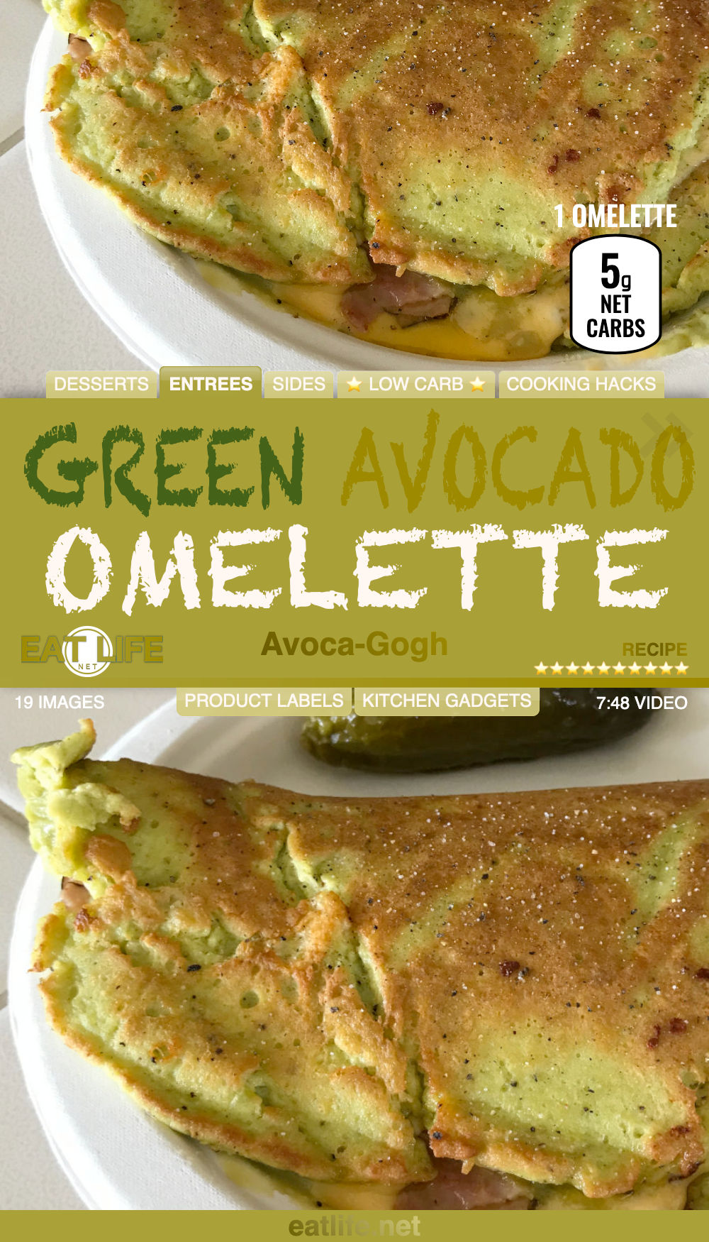 Green Avocado Omelette