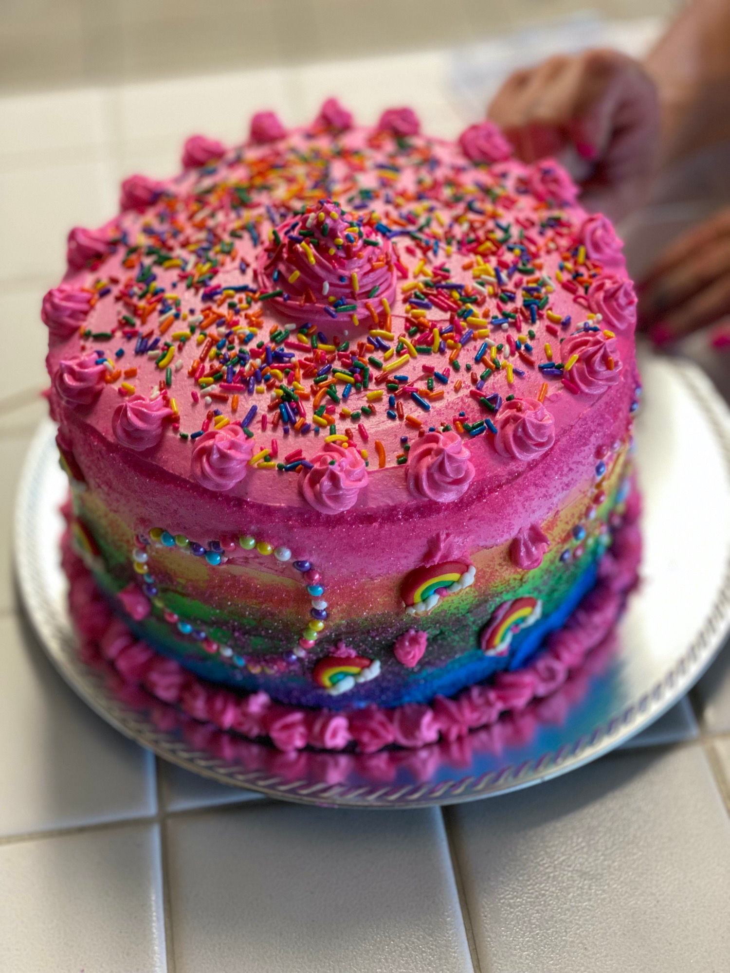 Rainbow Cake Finished