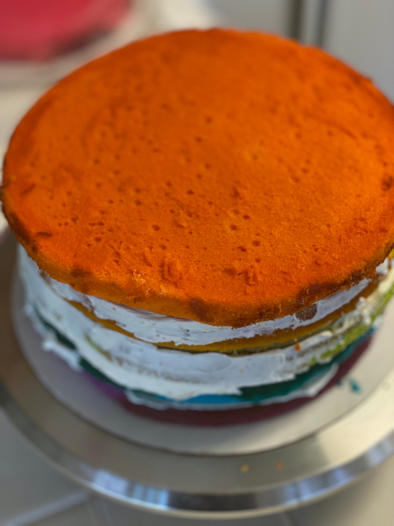 Rainbow Cake Orange Layer