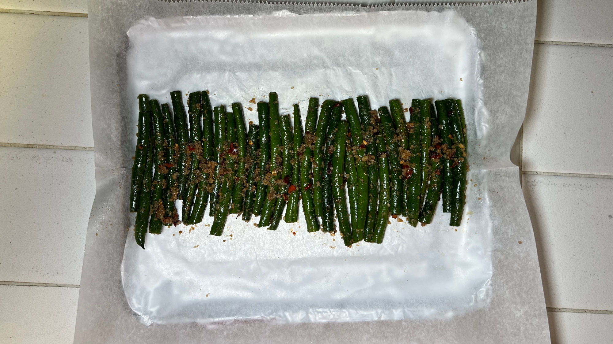 Roasted Green Beans Parchment