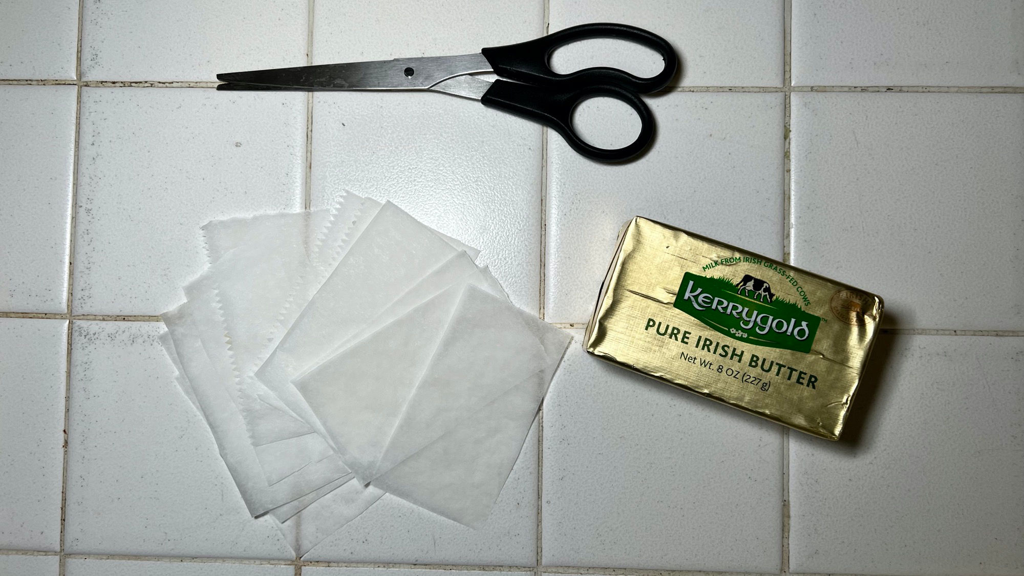 Separate Butter Pats Parchement Paper