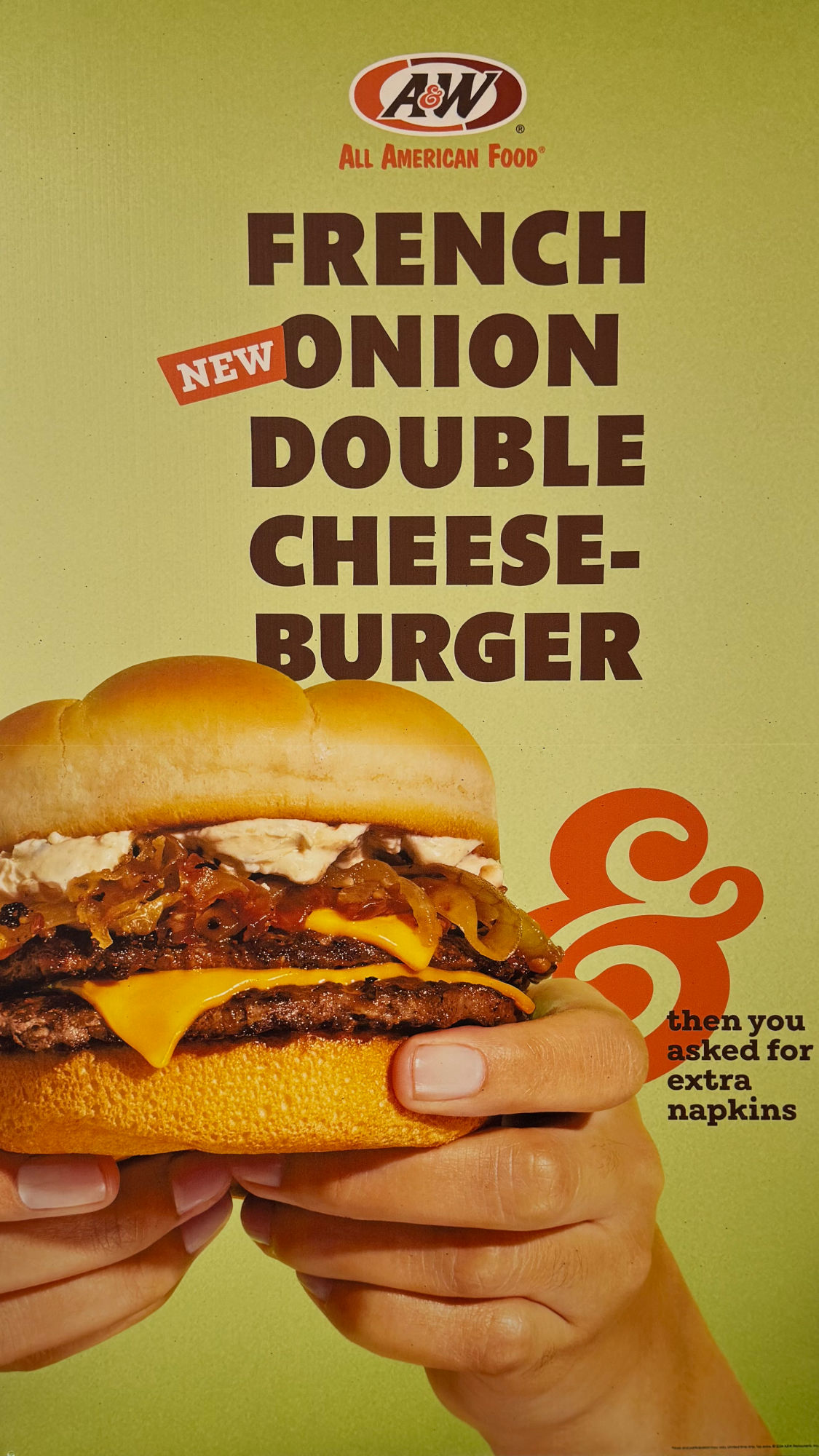 A&W French Onion Double Cheeseburger