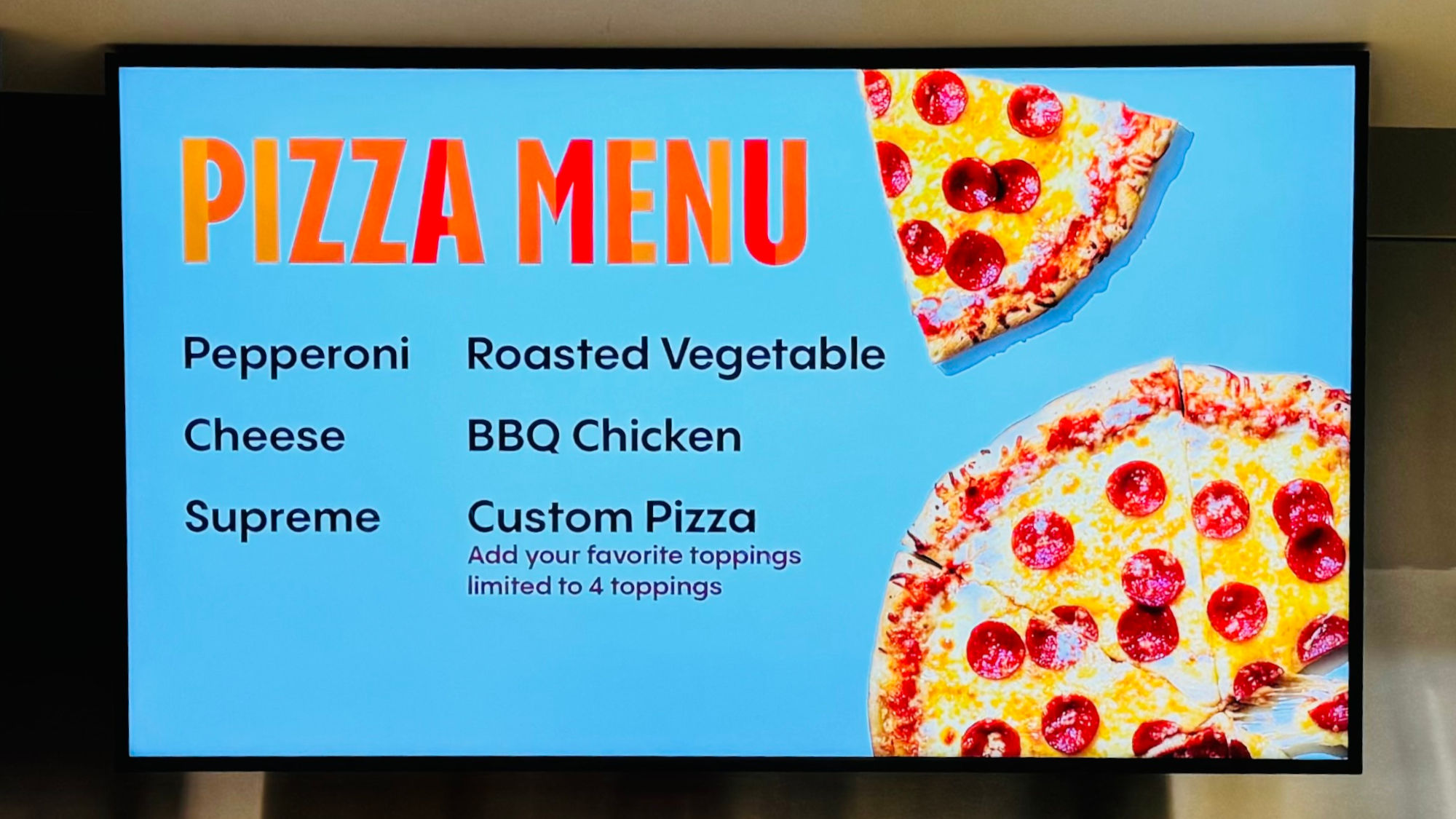 Amazon Fresh Pizza Menu